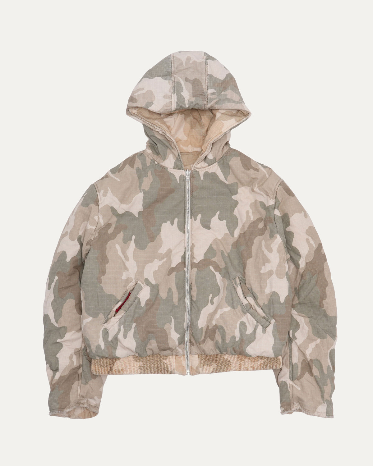Sand Camouflage Reversible Bomber Jacket