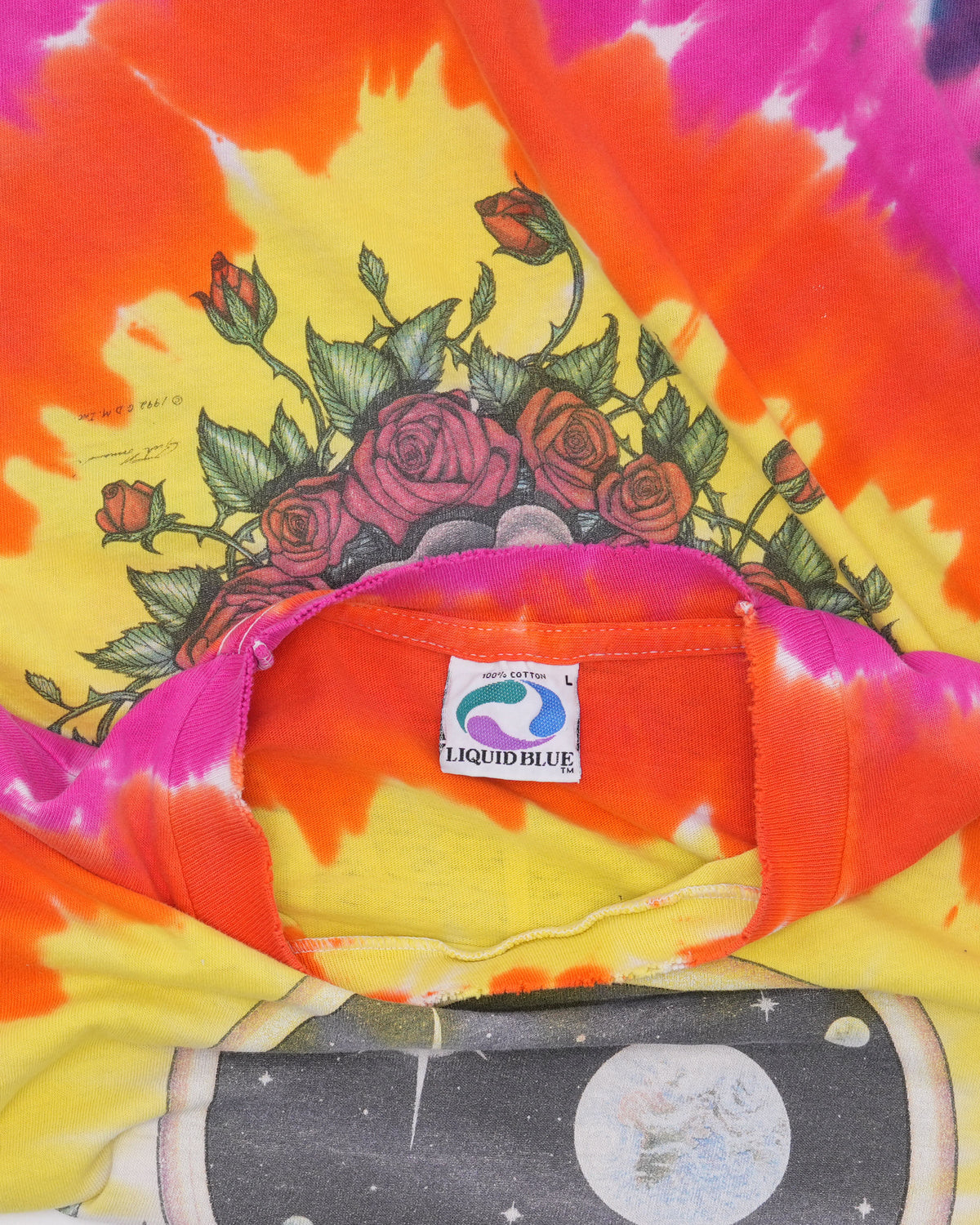 Tie Dye Grateful Dead "Space Your Face" Long Sleeve T-Shirt
