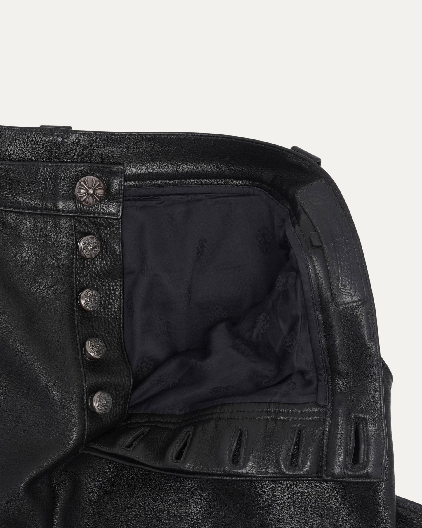 Fleur Knee Leather Carpenter Pants