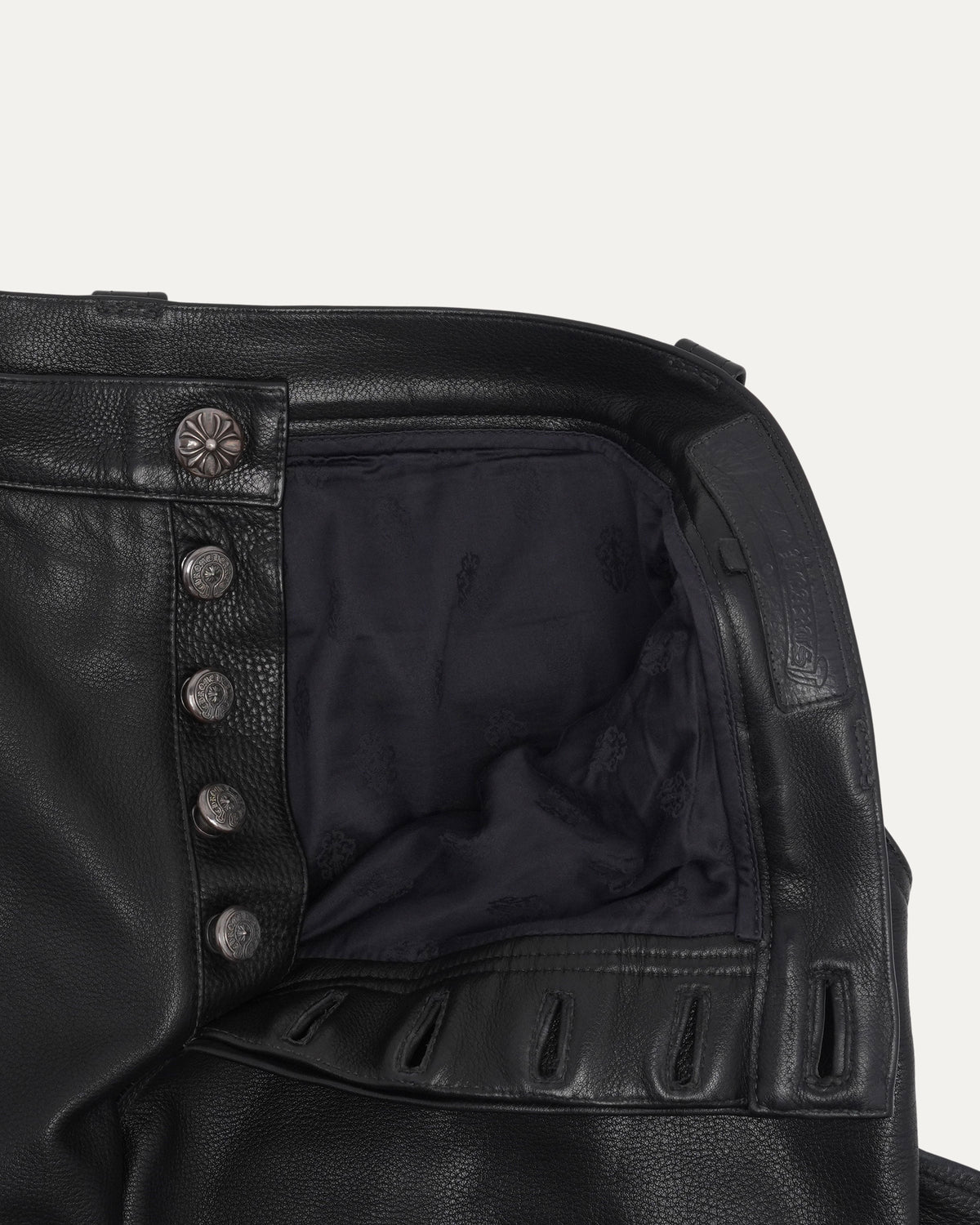 Fleur Knee Leather Carpenter Pants