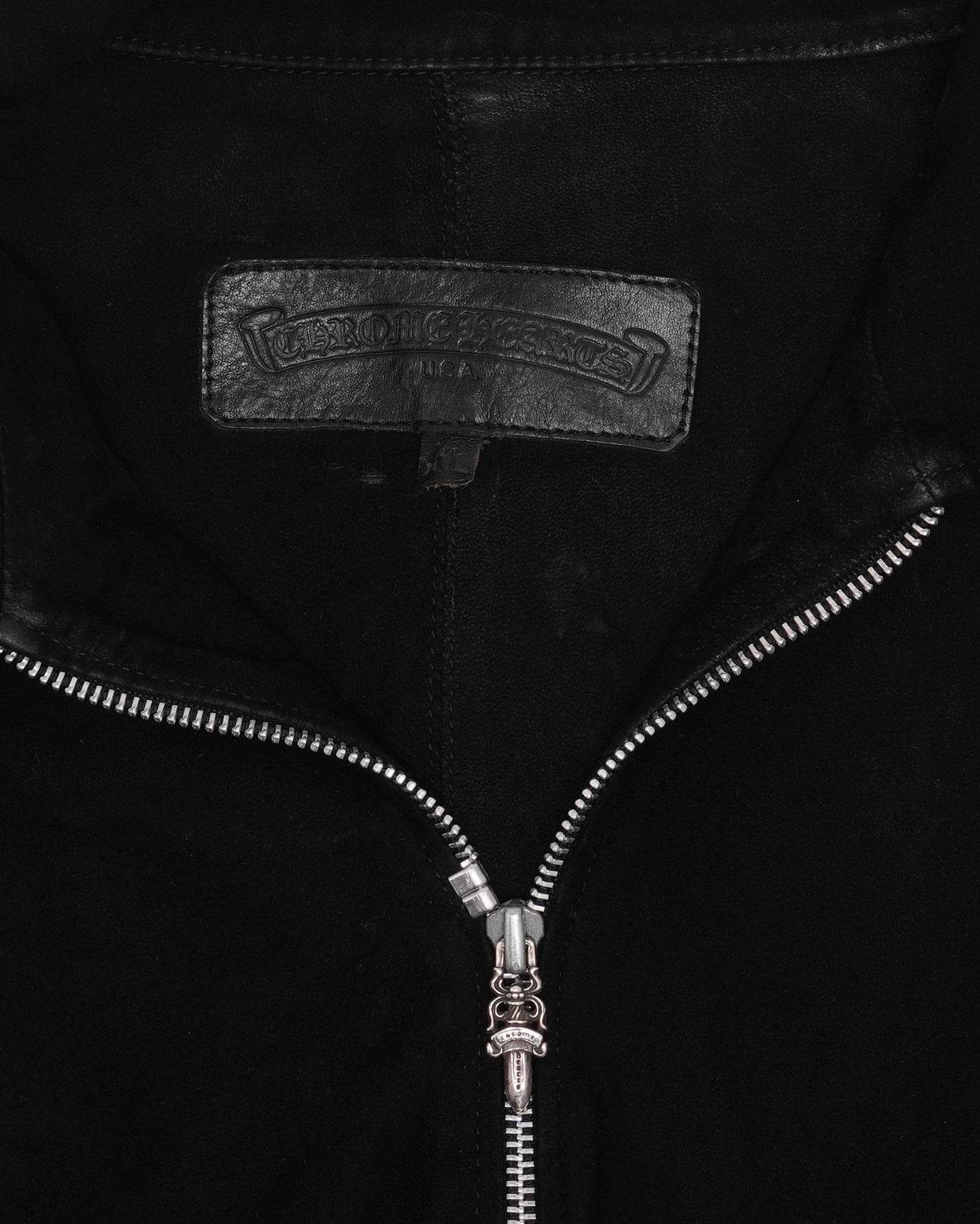 Suede Fleur Zip Up Jacket