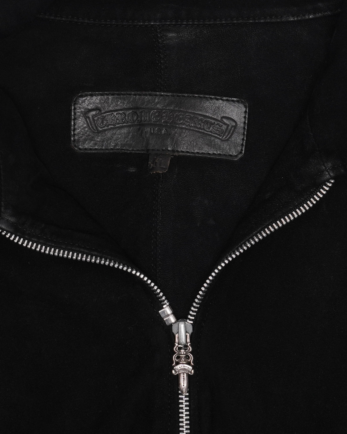 Suede Fleur Zip Up Jacket
