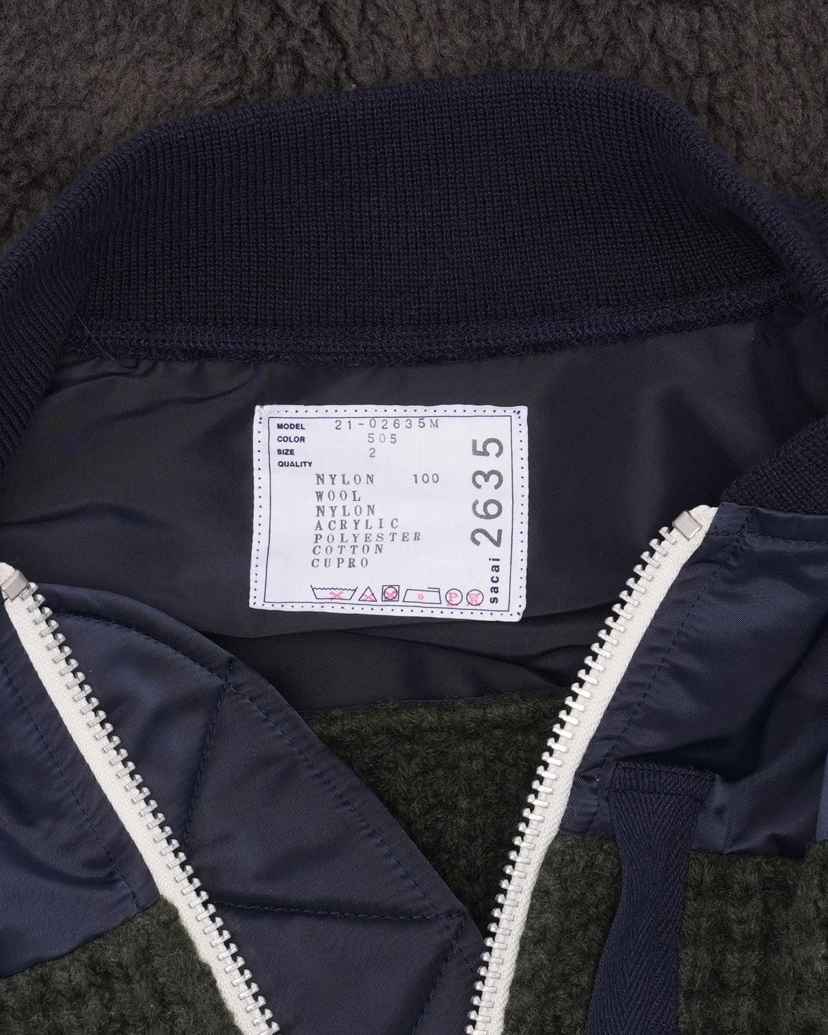 Multi Textured Bomber Jacket
