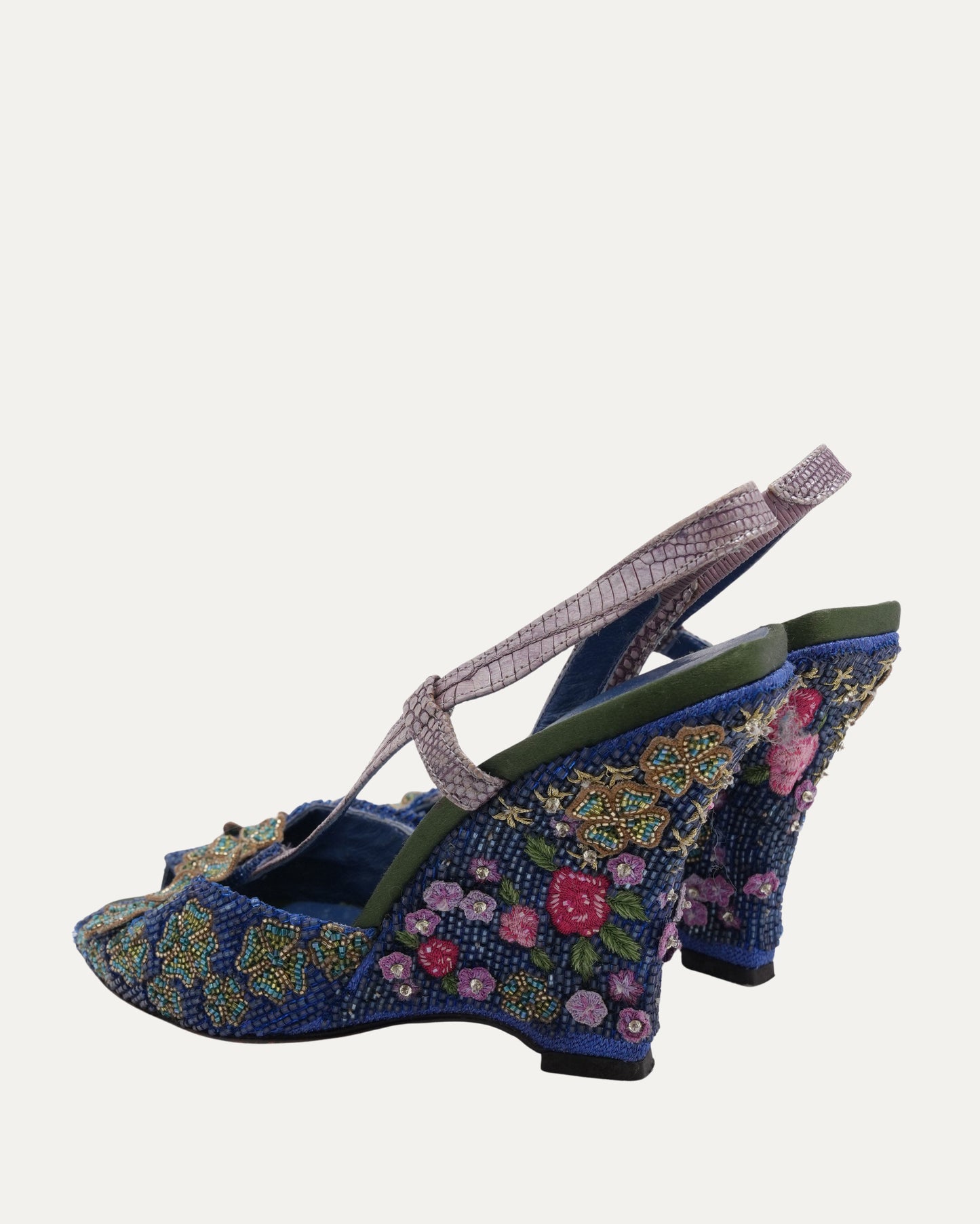 c. 2003 Ornately Beaded Wedges