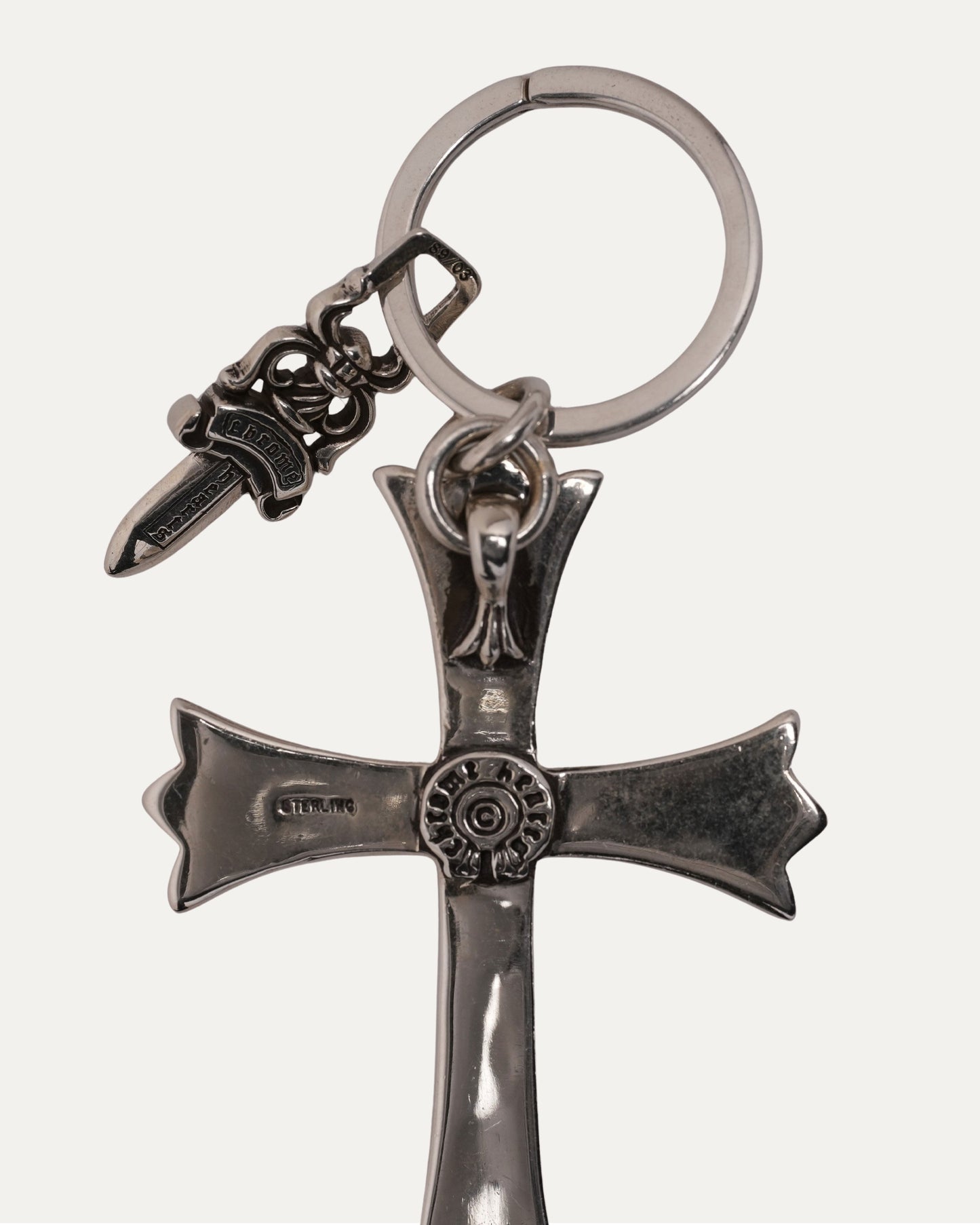 Large Cross and Dagger Keychain