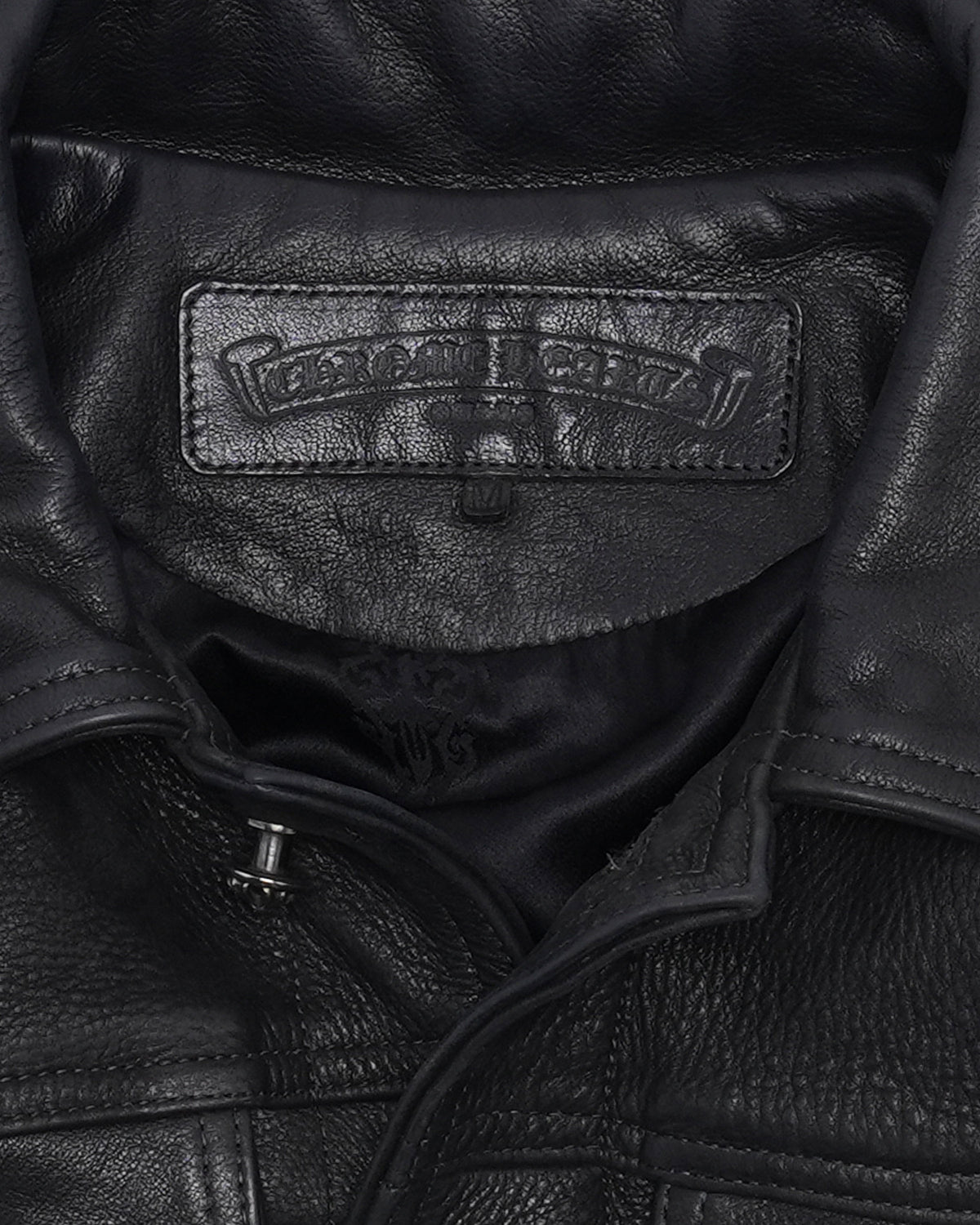 Star Embellished Leather Trucker Jacket