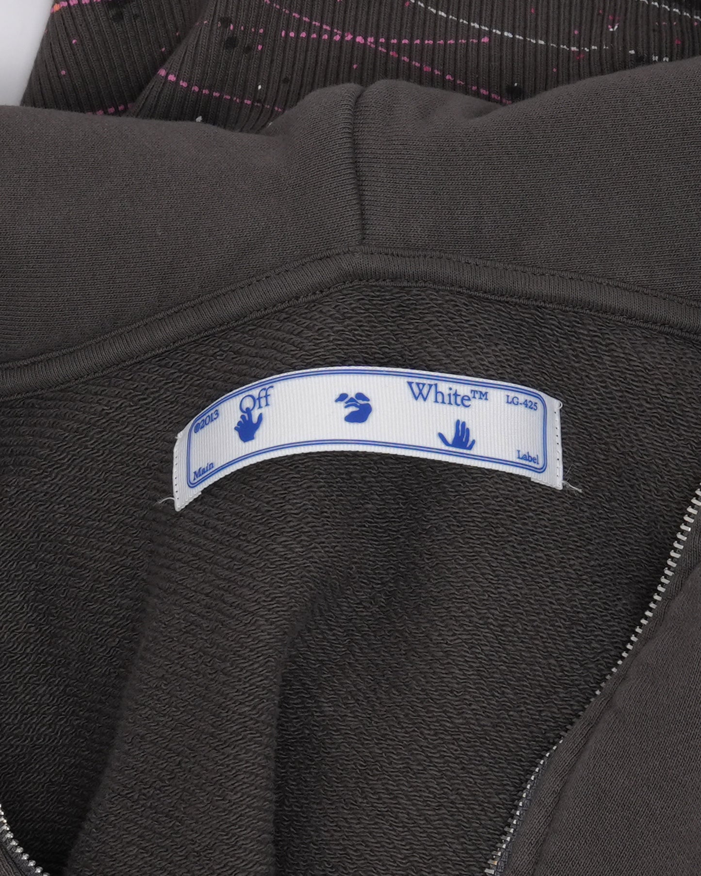 Paint Splatter Zip Up Hoodie