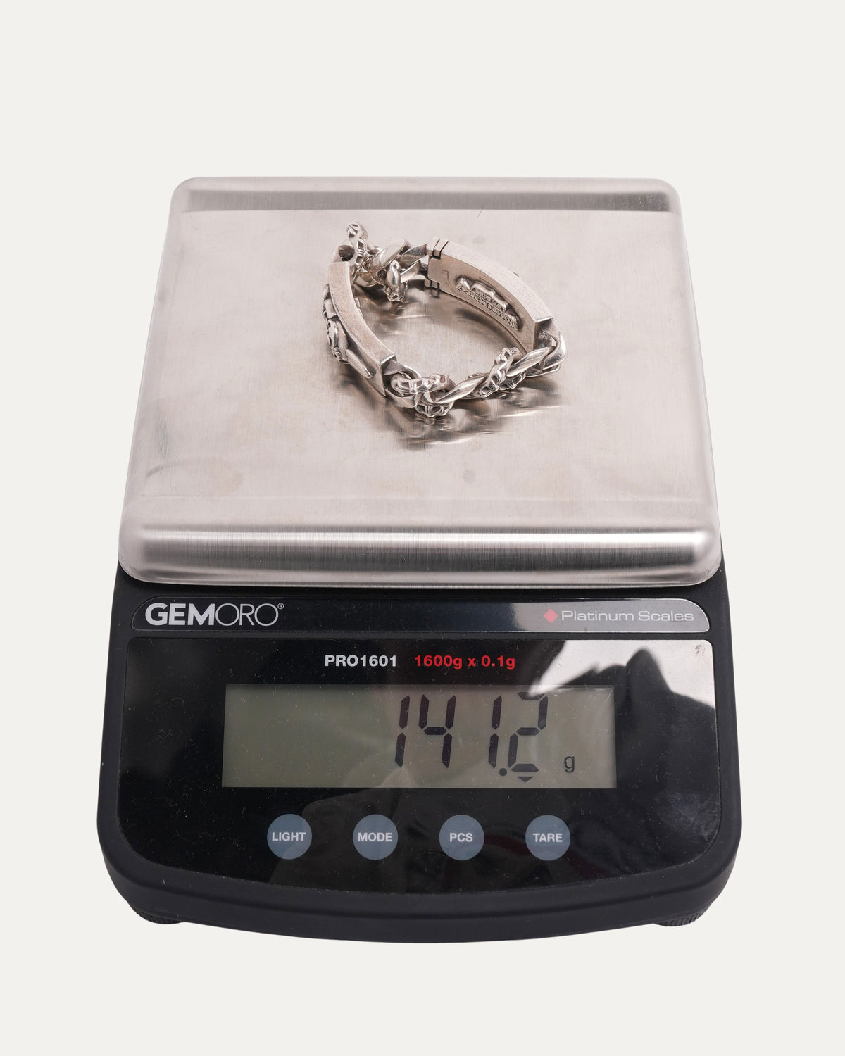 Diamond Floral Cross Heart Dagger Double ID Fancy Link Bracelet
