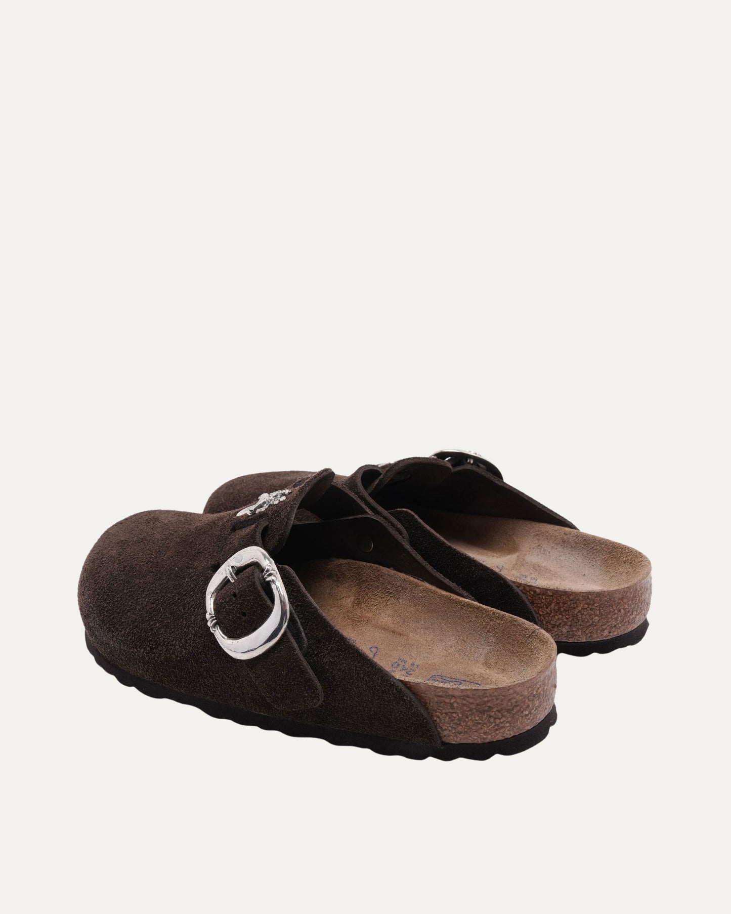 Dagger Embellished Birkenstock Boston Suede Mule