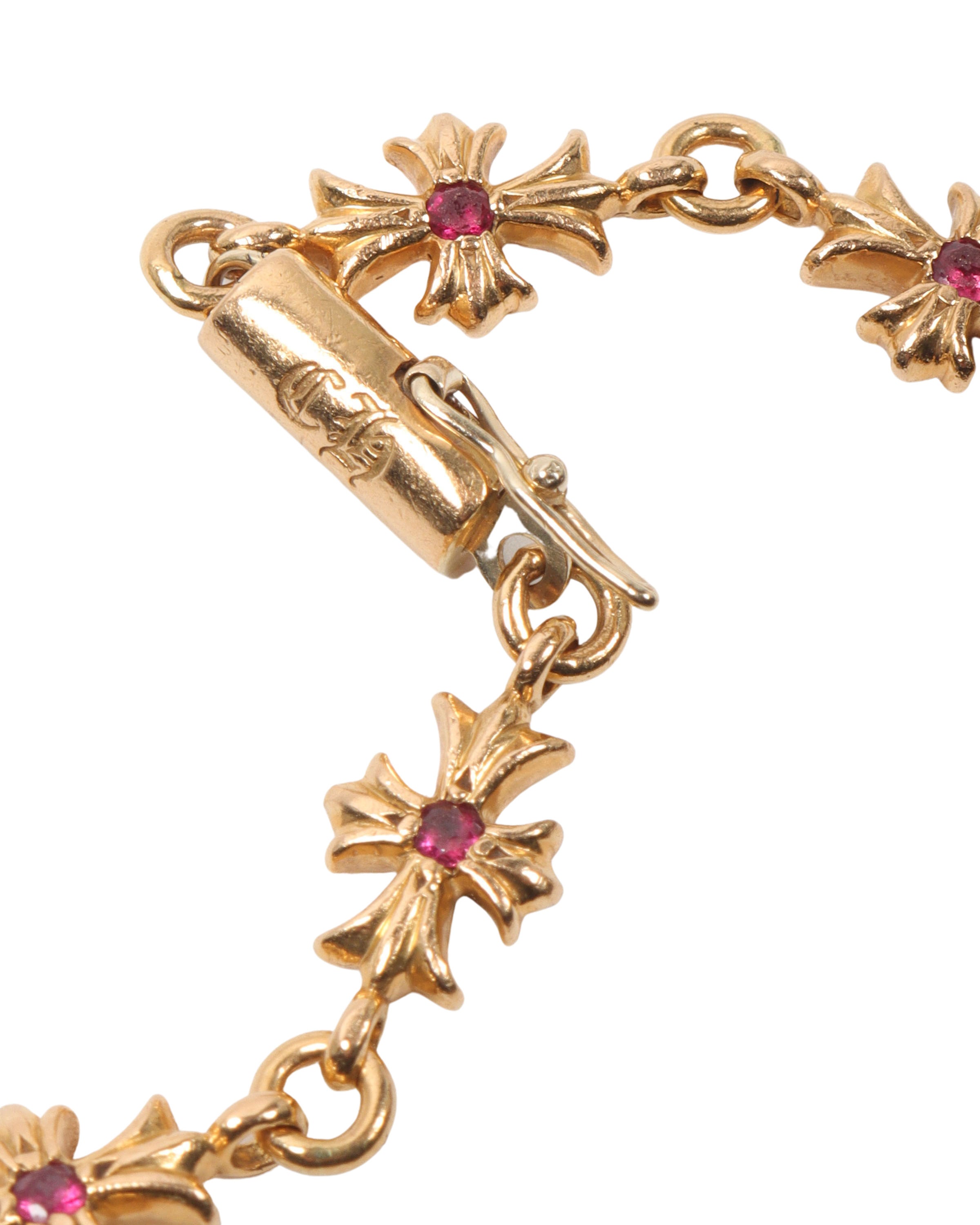 22k Gold & Diamond Cross Bracelet