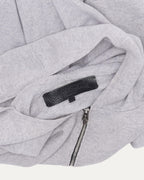 Embroidered Cashmere Zip Up Hoodie