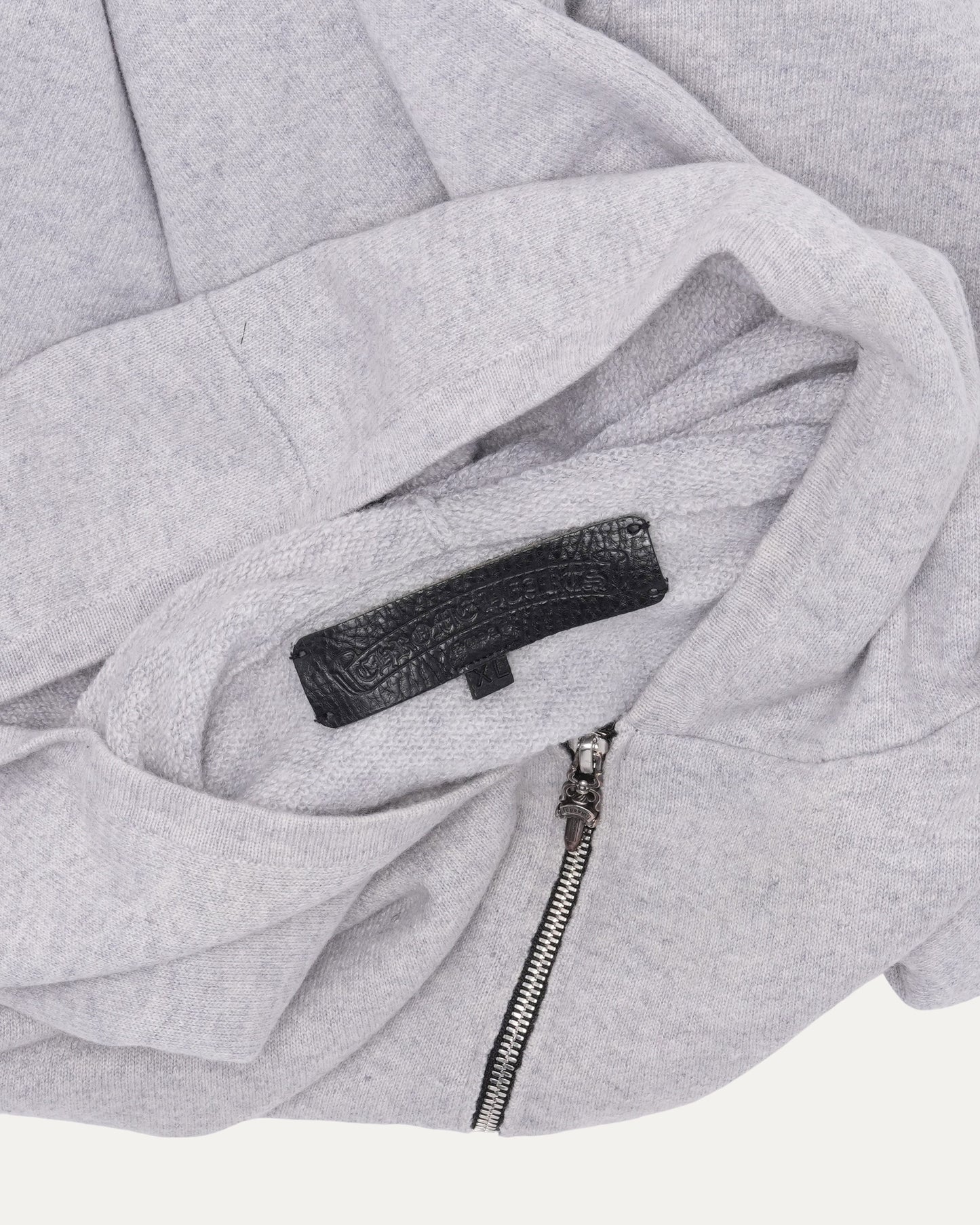 Embroidered Cashmere Zip Up Hoodie