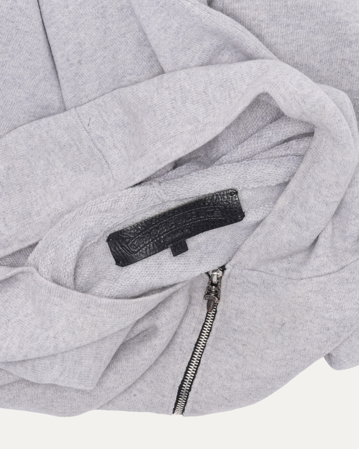Embroidered Cashmere Zip Up Hoodie