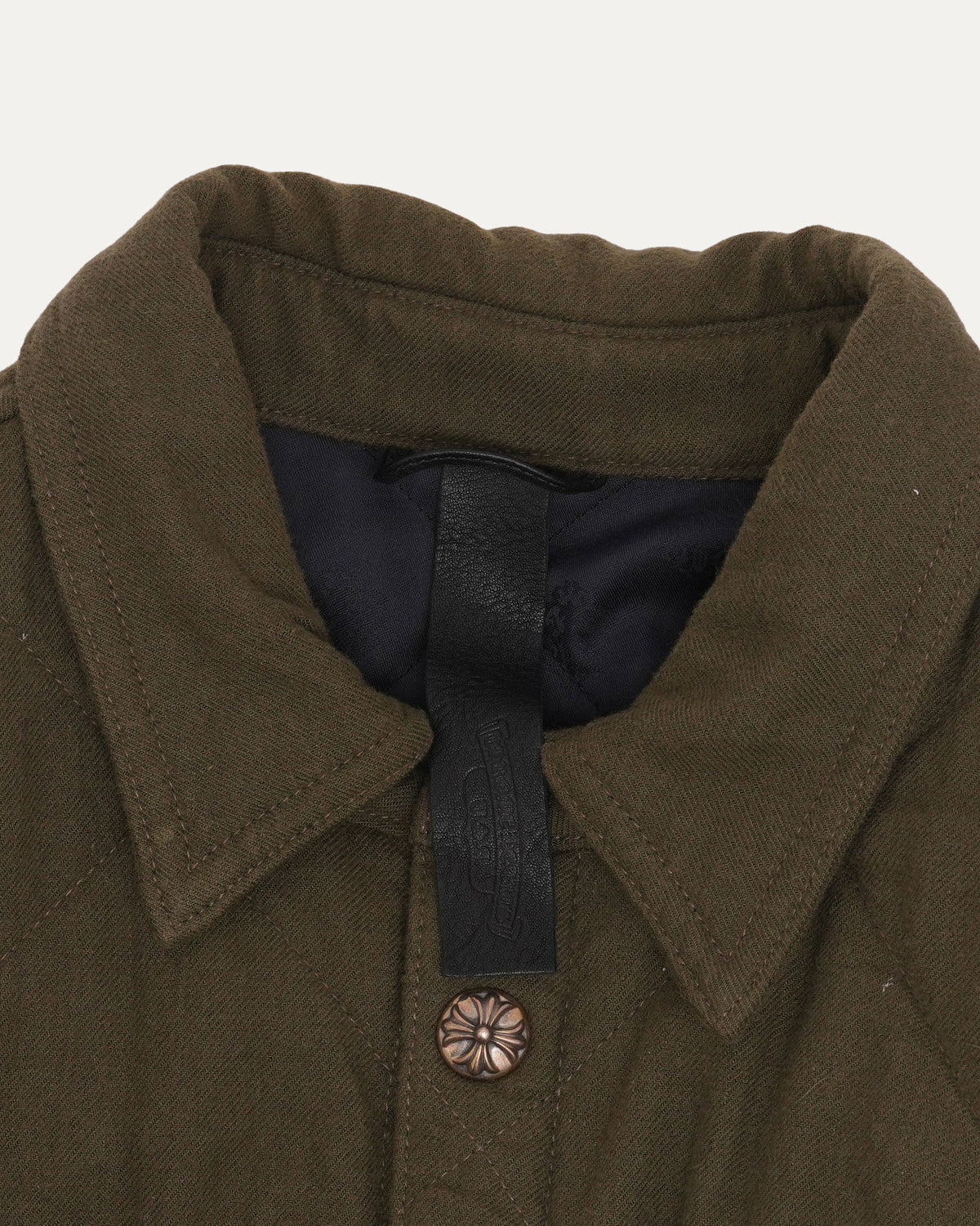 Quilted Linen-Wool Blend Work Dog Shirt