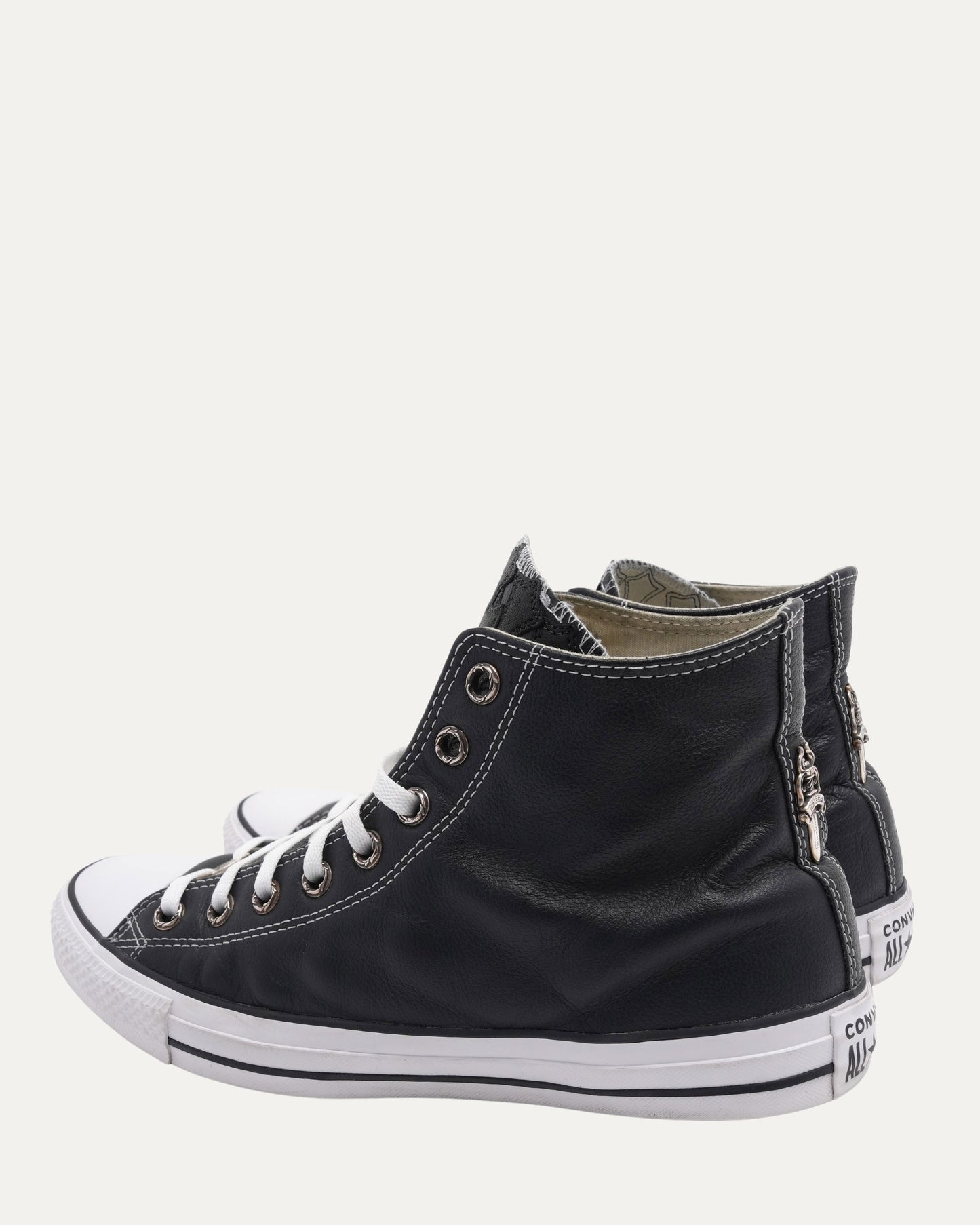 Dagger Embellished Cross Patch Leather Converse Chuck Taylor Sneakers