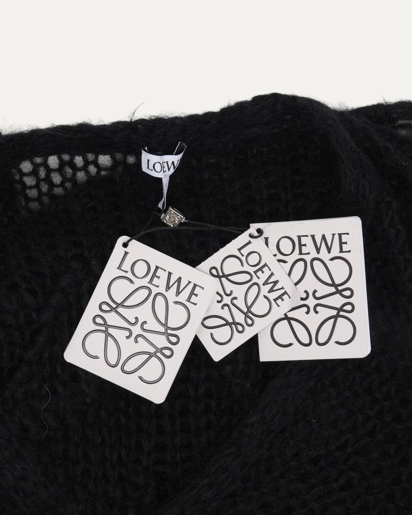 Mohair Blend Anagram Cardigan Sweater