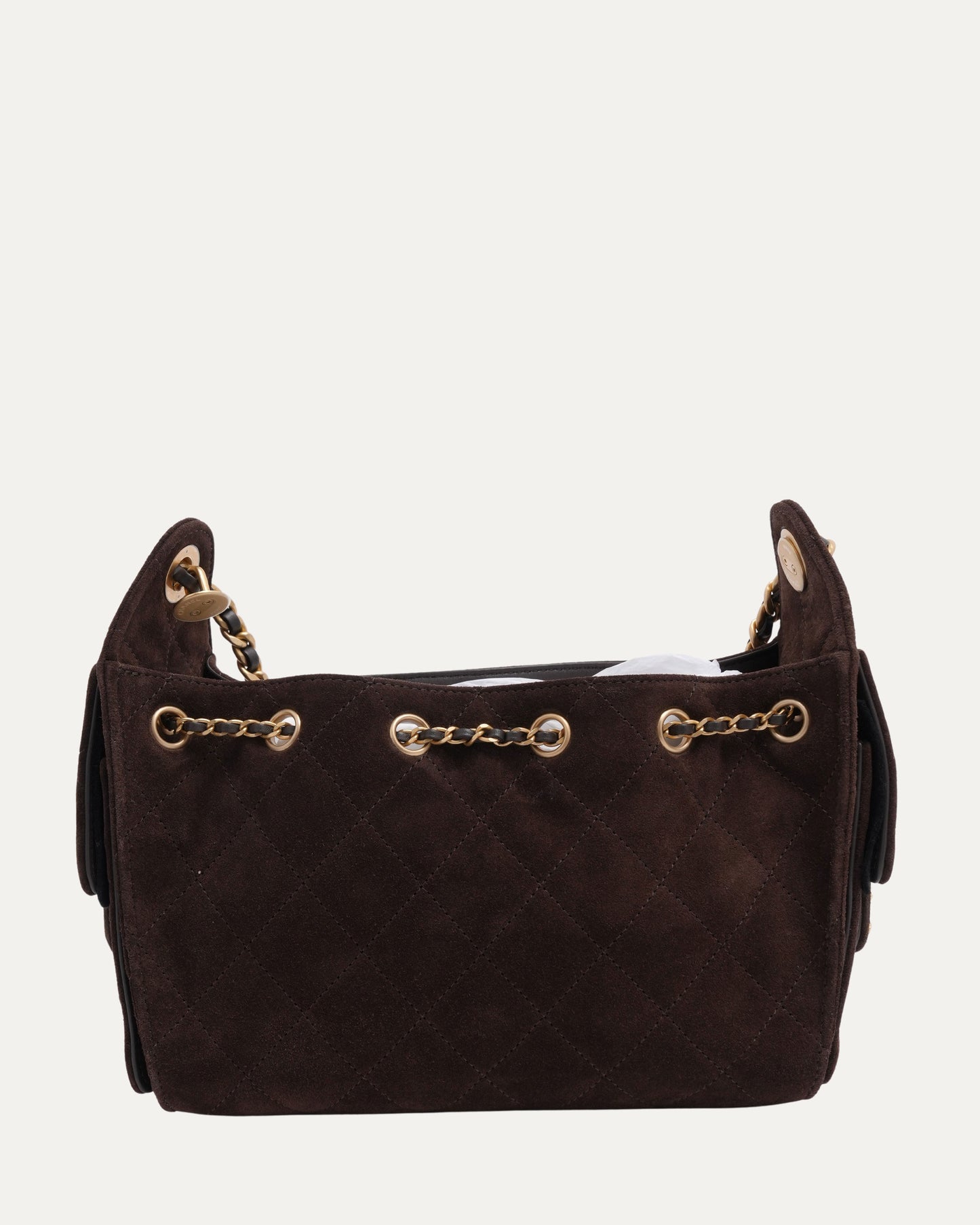 Suede Leather Quilted Mini 25 Hobo Bag