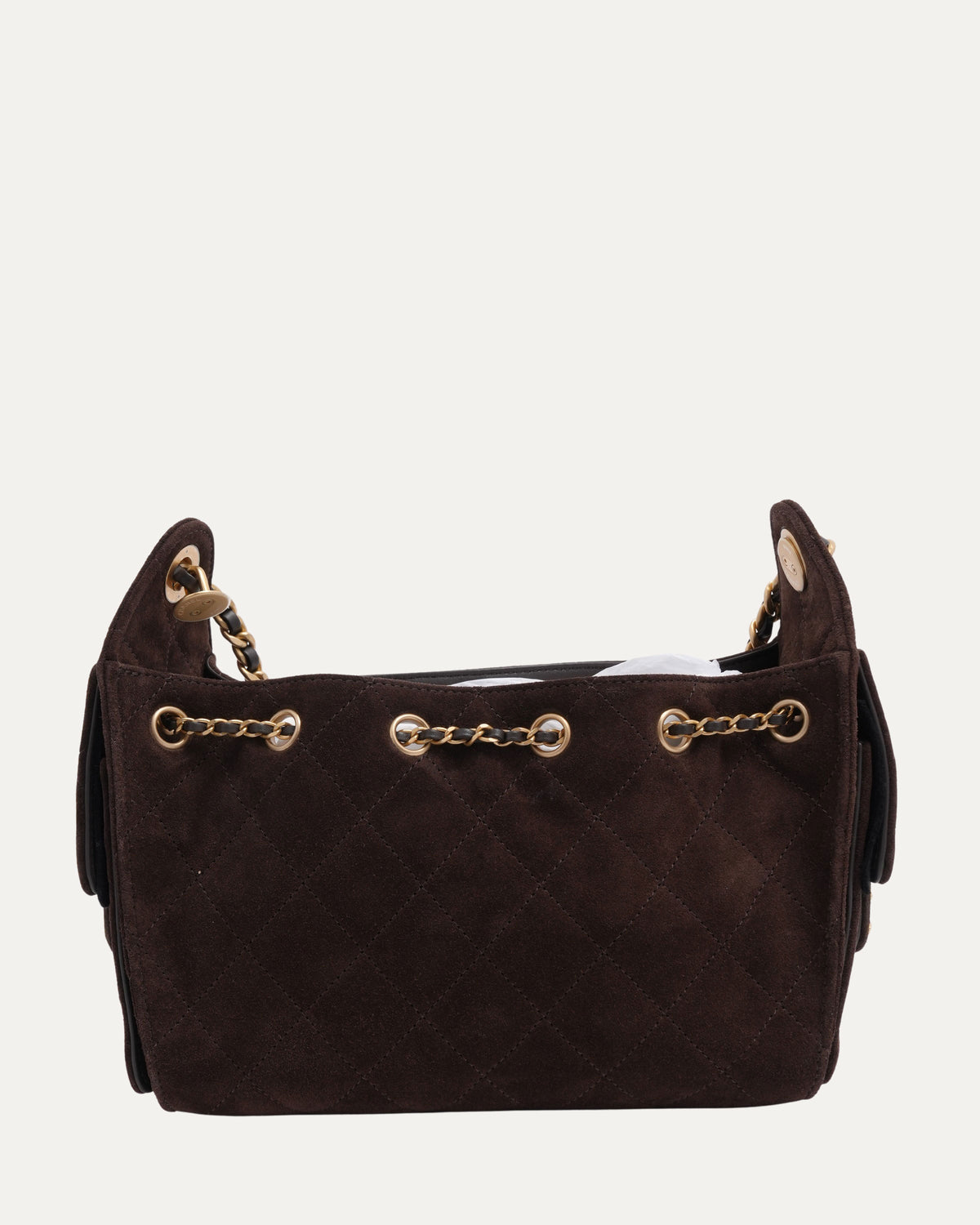 Suede Leather Quilted Mini 25 Hobo Bag