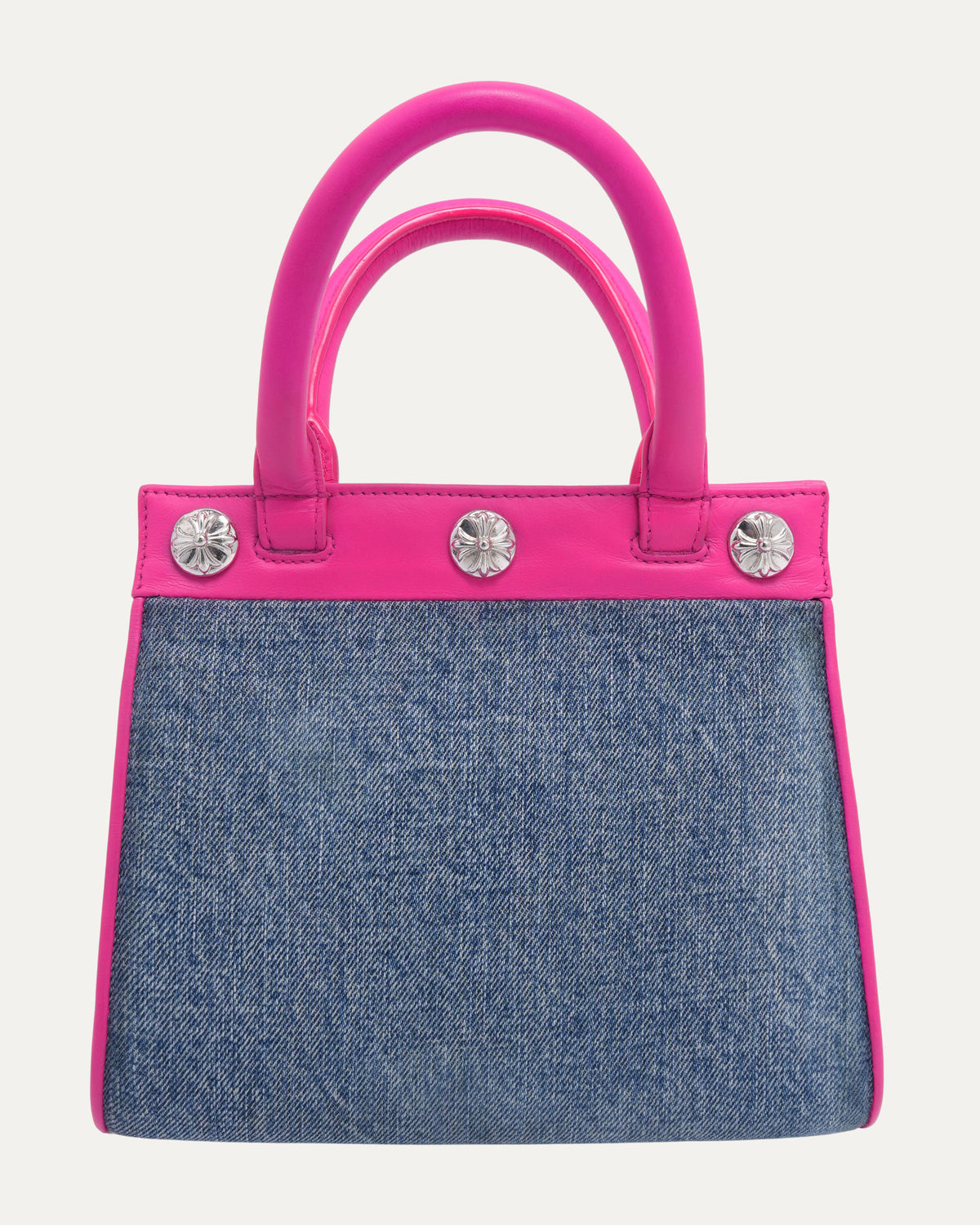 Denim Cross Patch Drew Mini Bag