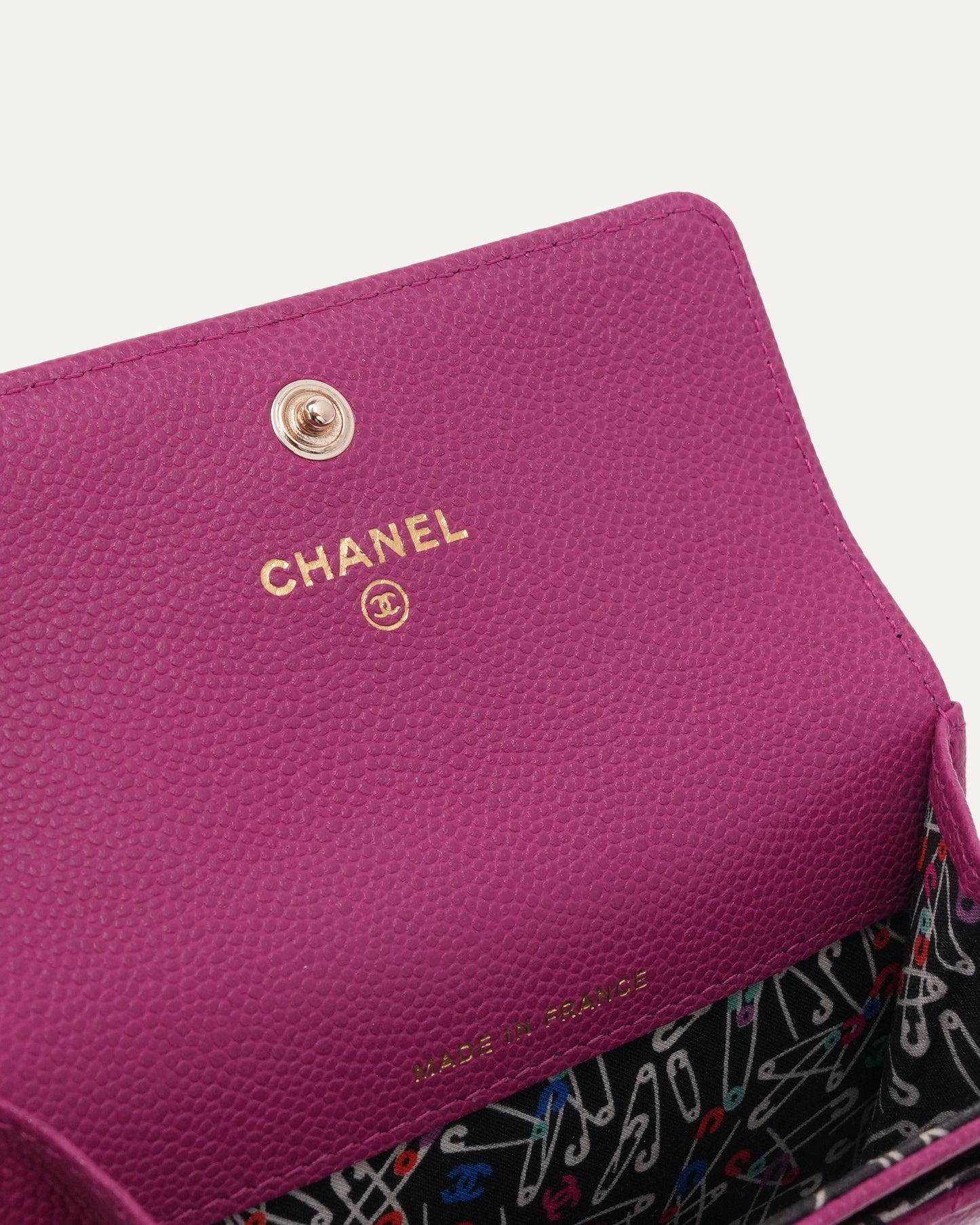 Quilted Caviar Flap Wallet
