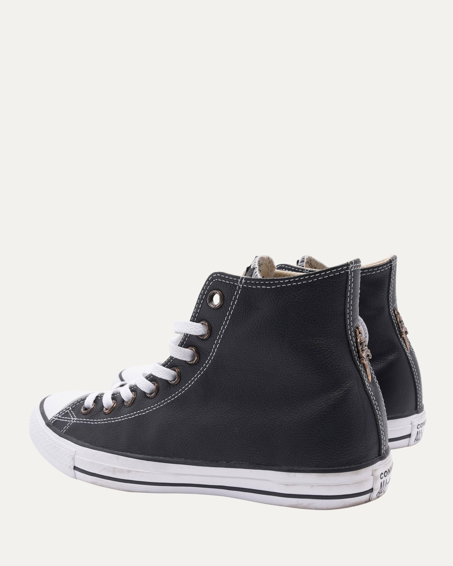 Cross Patch Leather Converse Chuck Taylor Sneakers
