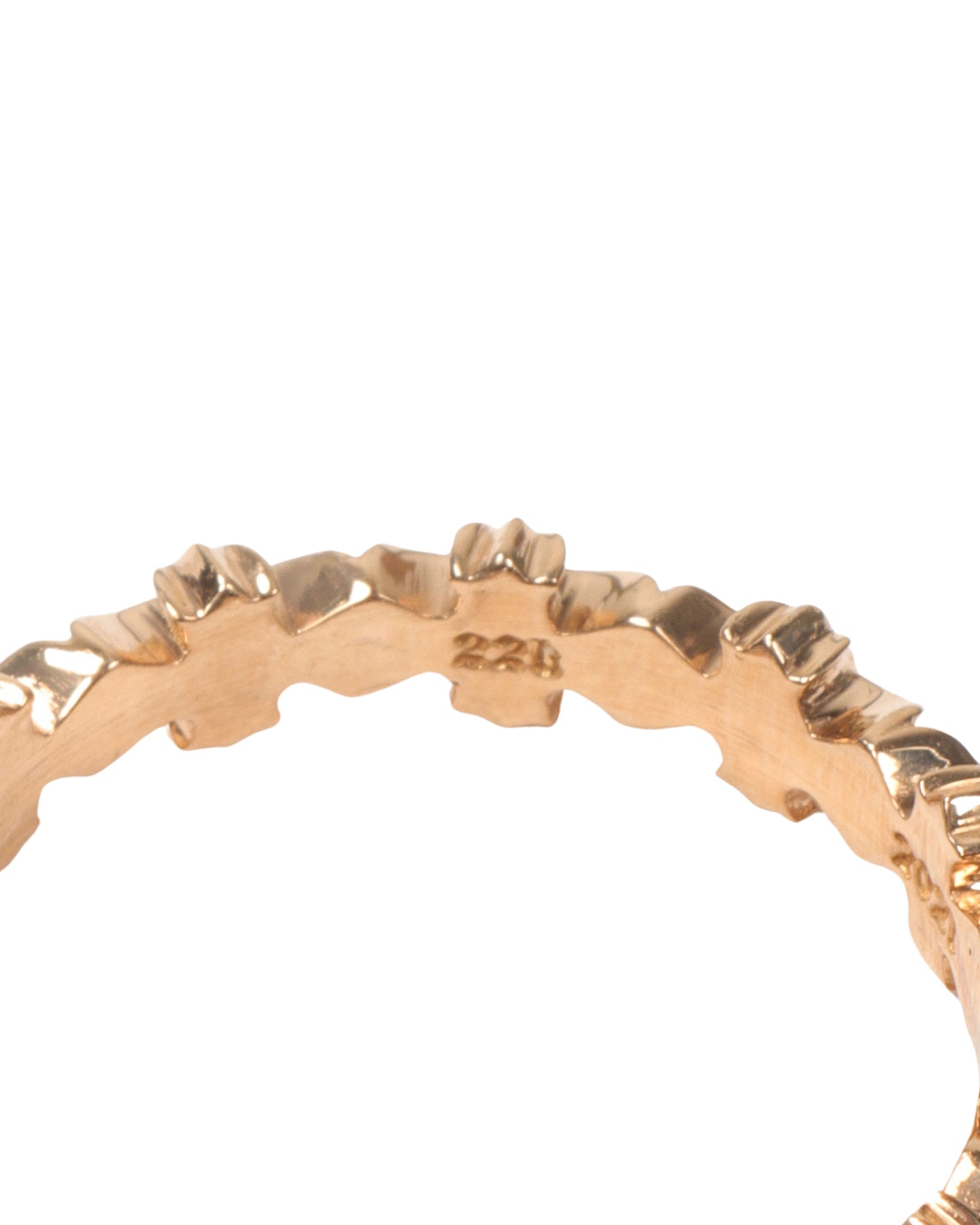 22k Gold Tiny E Plus Cross Ring