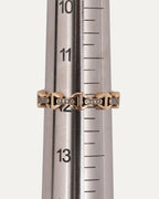 Gold Diamond Micro Dame Tri Link Ring