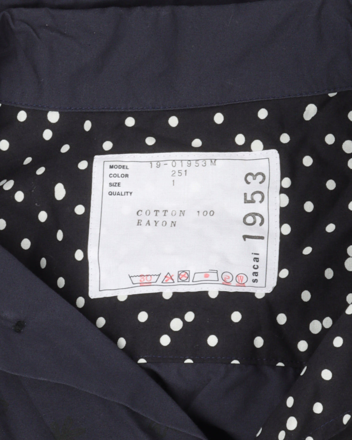 Split Polka Dot Button Shirt