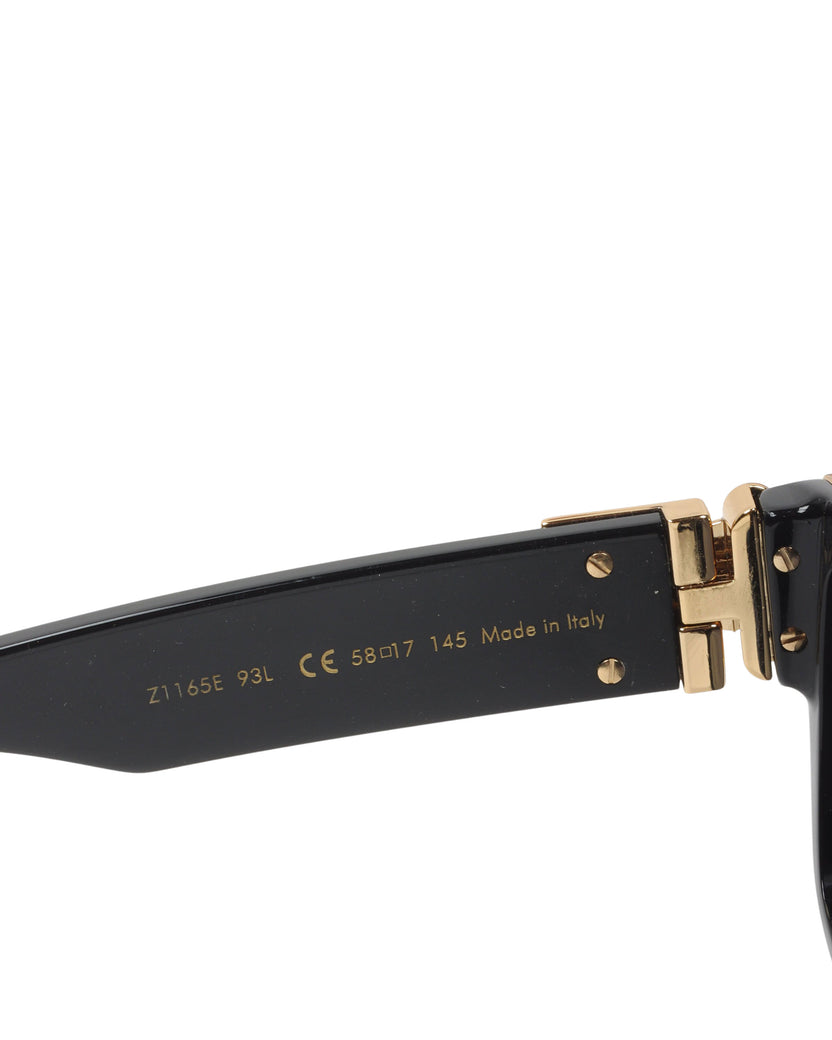 LOUIS VUITTON Millionaire Sunglasses Black Gold Z1165E Mens Ladies
