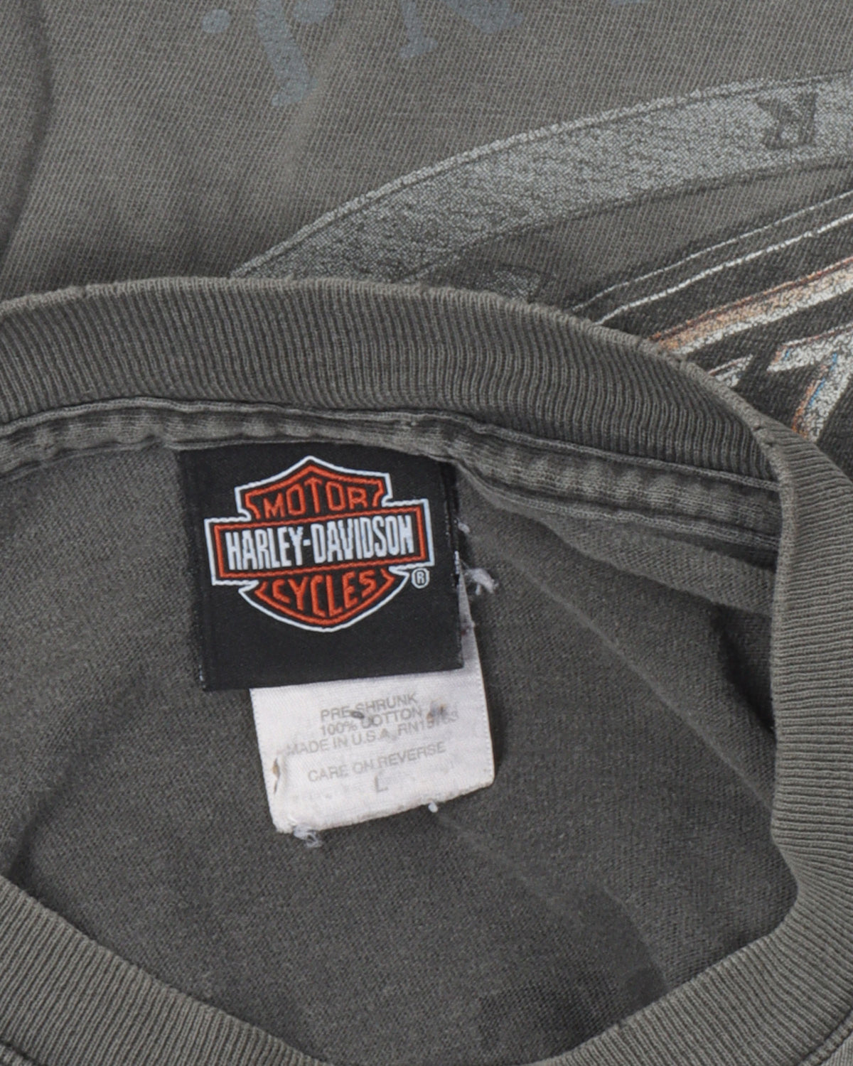 Harley Davidson Metallic Logo Long Sleeve T-Shirt