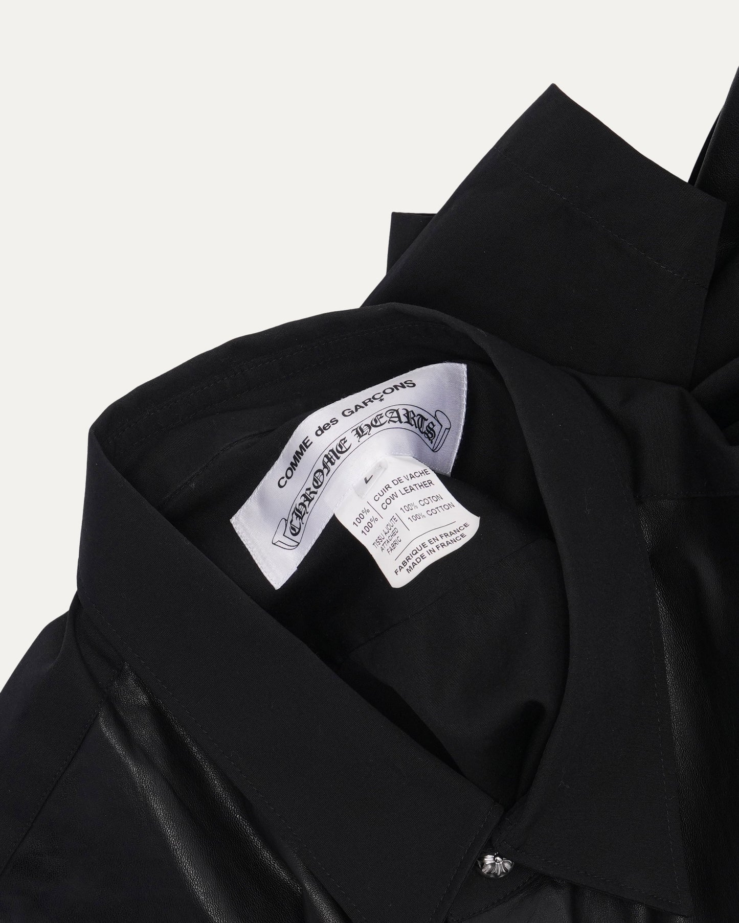 Comme des Garcons Leather Panel Shirt