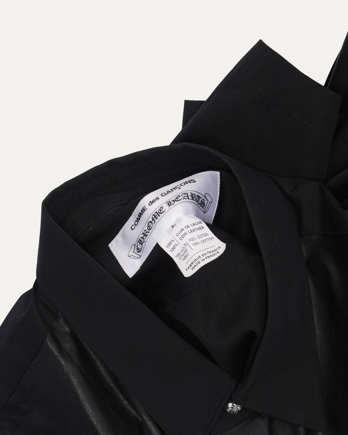 Comme des Garcons Leather Panel Shirt