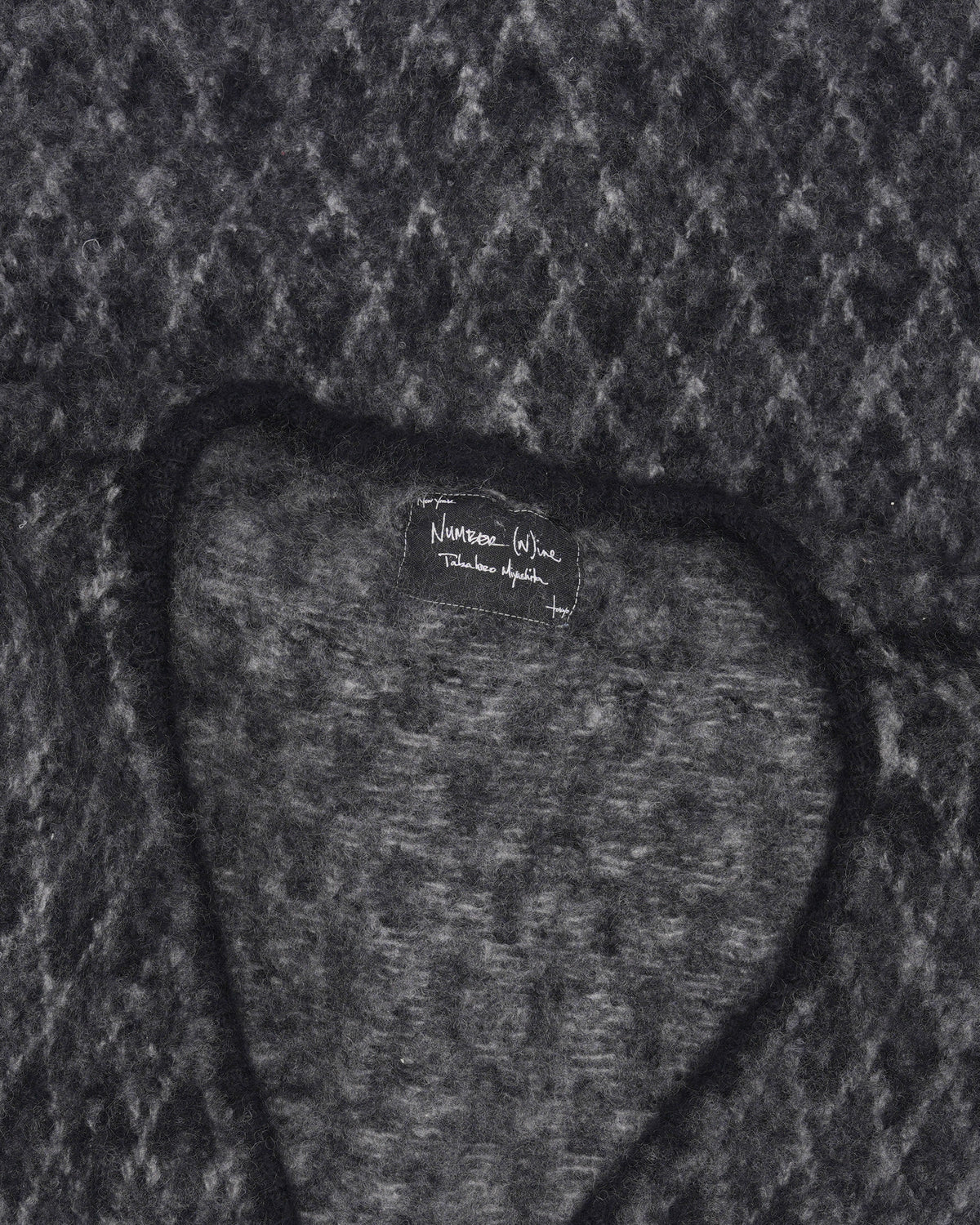 Fuzzy Argyle Cardigan