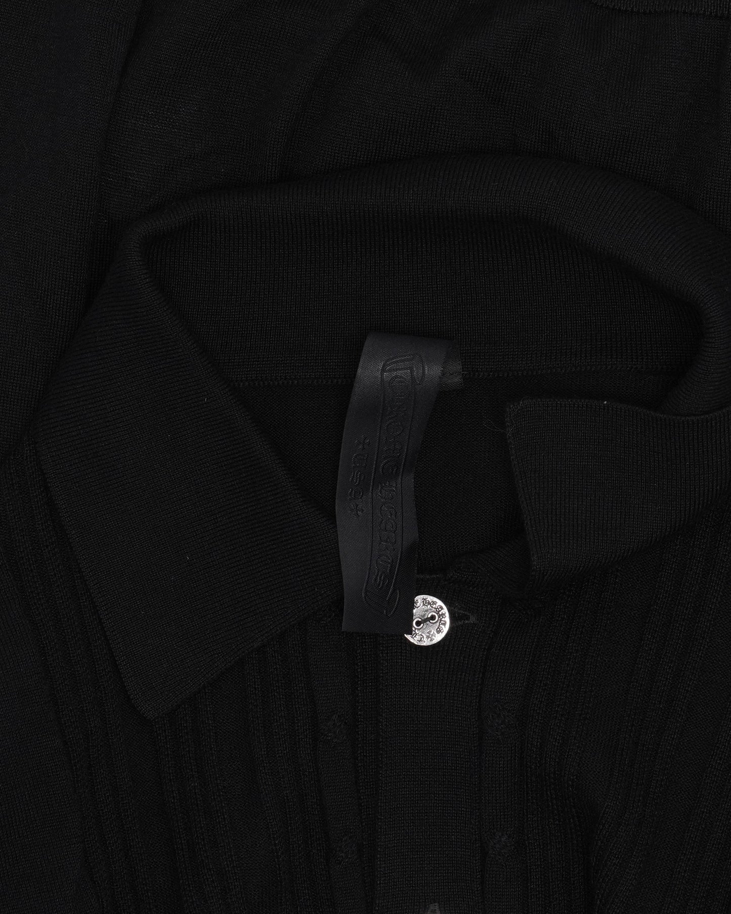 Silk Cashmere Blend Cross Patch Switchblade Cardigan Sweater