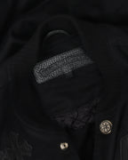 Cross Patch Cashmere Varsity Jacket