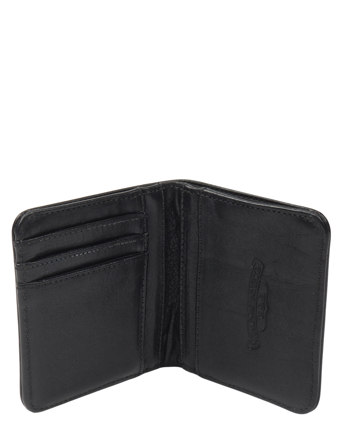 Leather Silver Cross Patch Wallet
