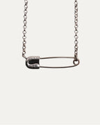 Diamond Safety Pin Necklace