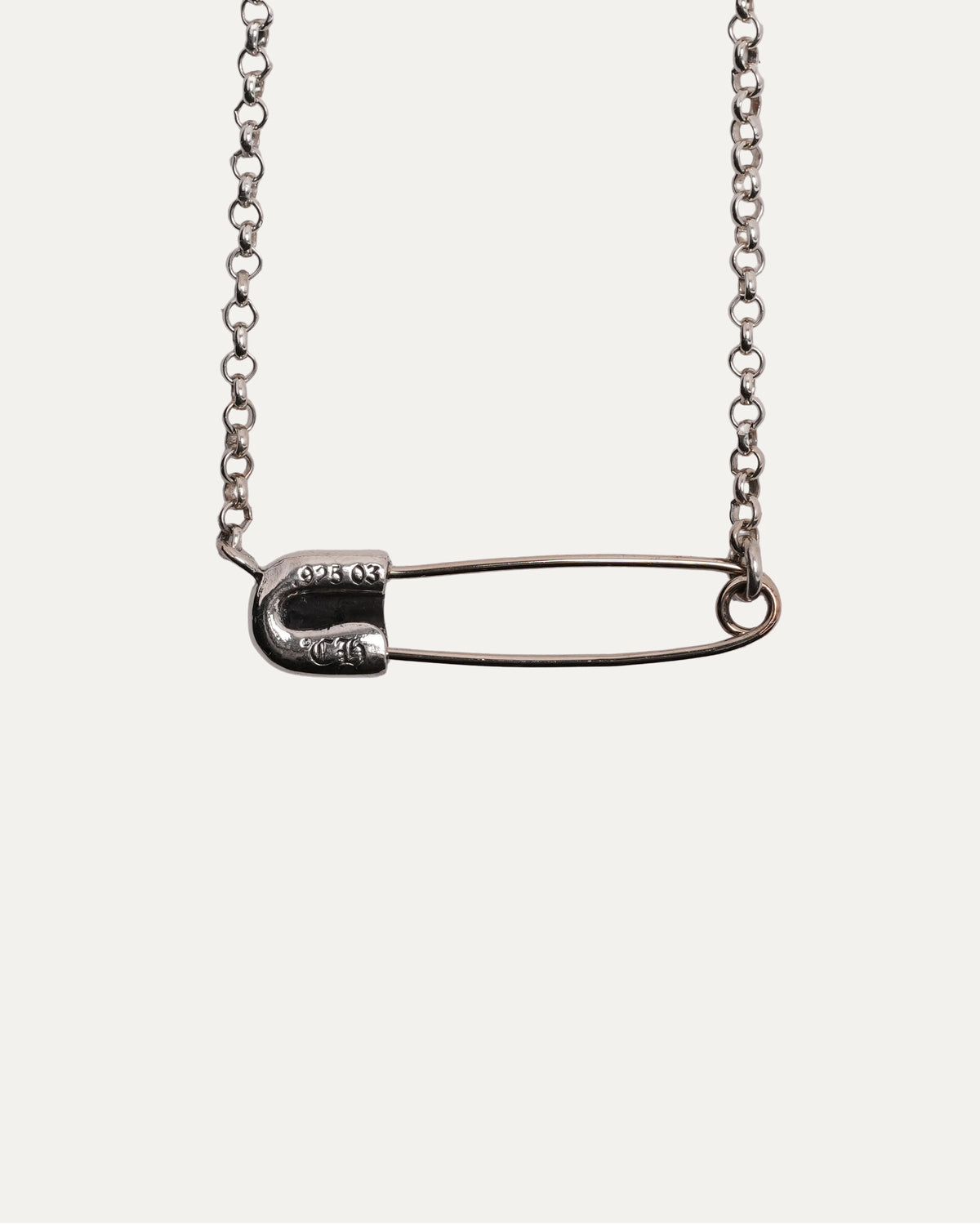 Diamond Safety Pin Necklace