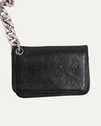 Cross Patch Bifold Wallet with Cuban Link Chain