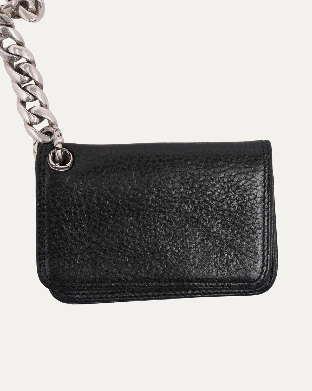 Cross Patch Bifold Wallet with Cuban Link Chain