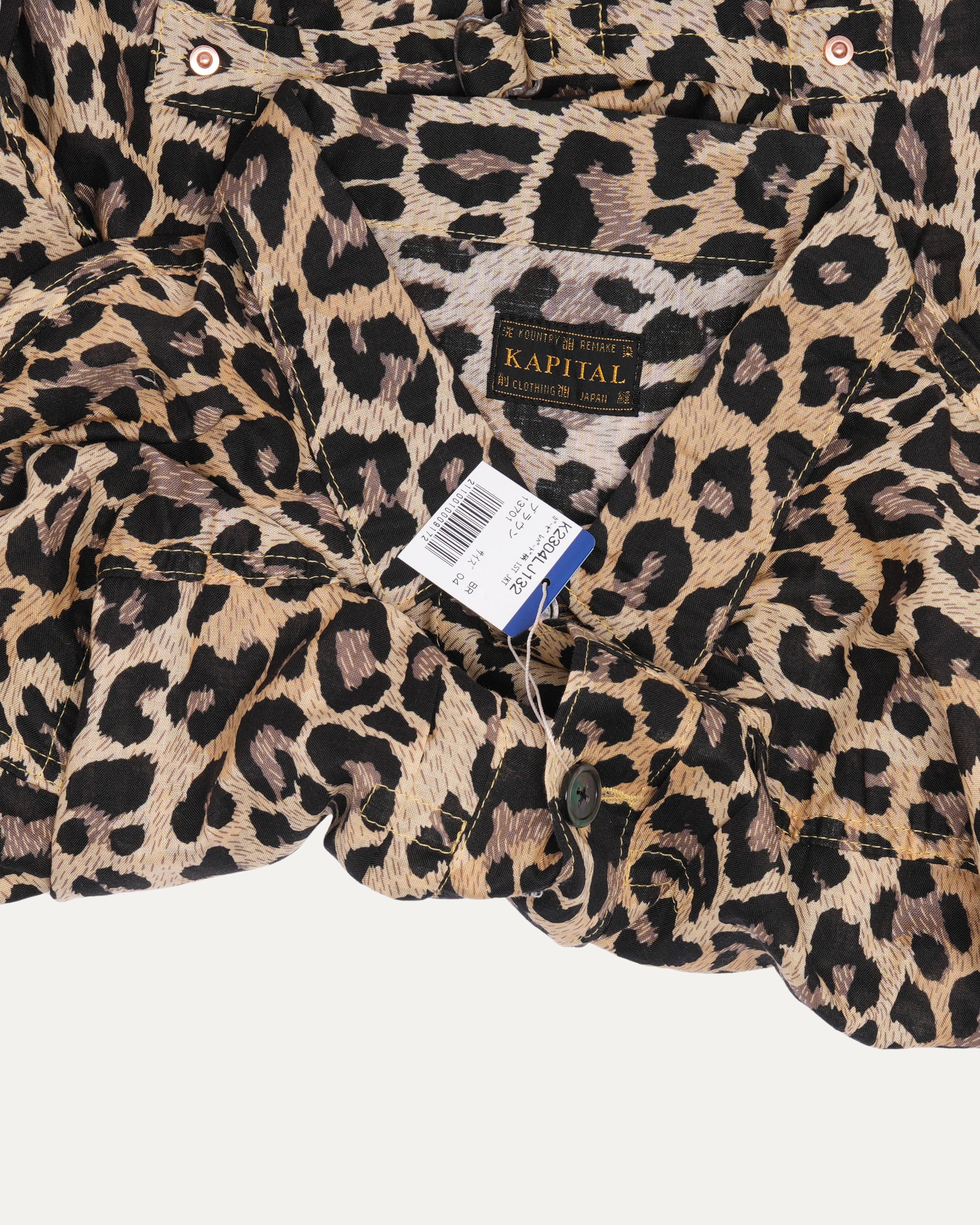 Leopard-Print Cotton-Gauze Shirt