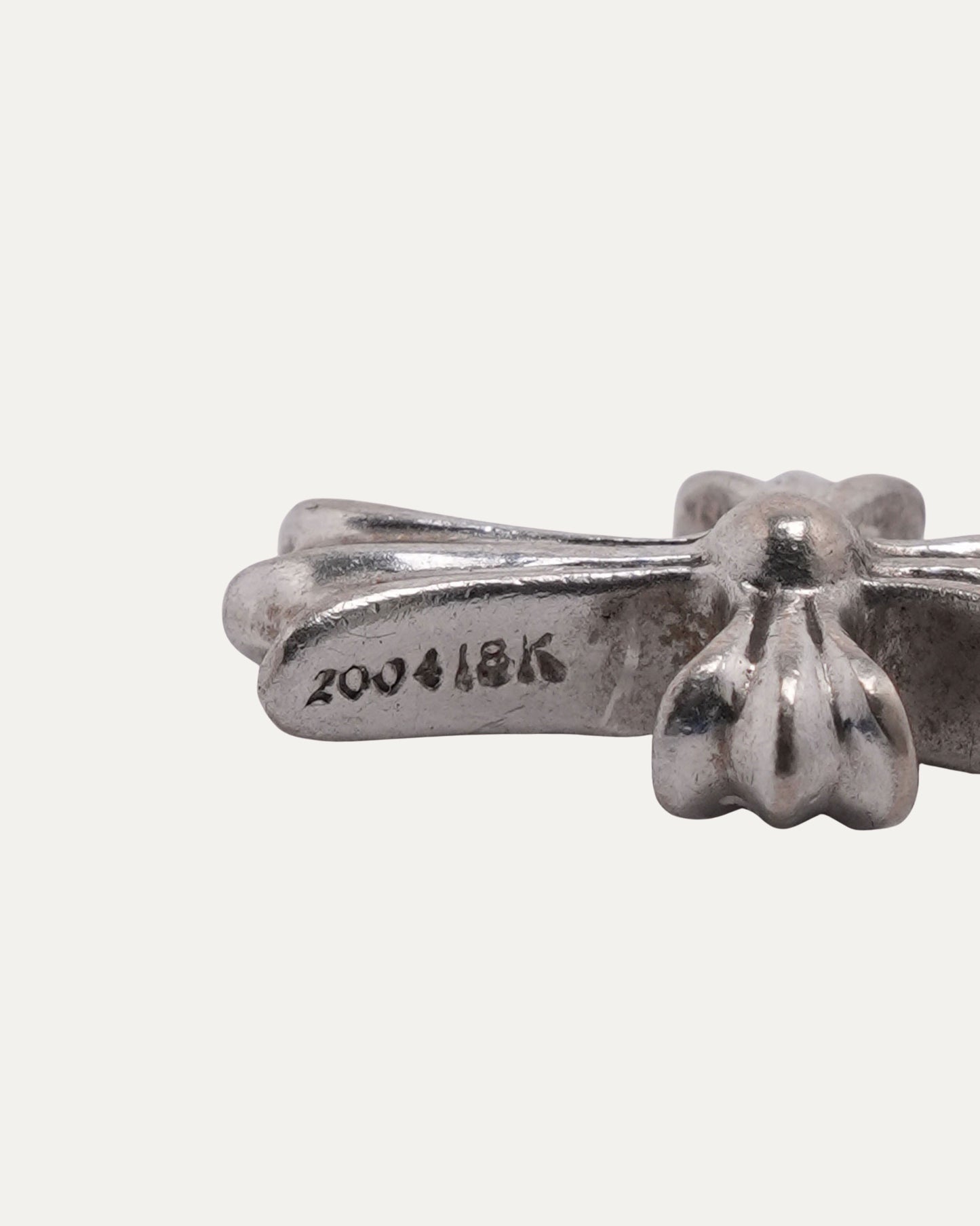 18k White Gold Diamond Baby Fat Pendant