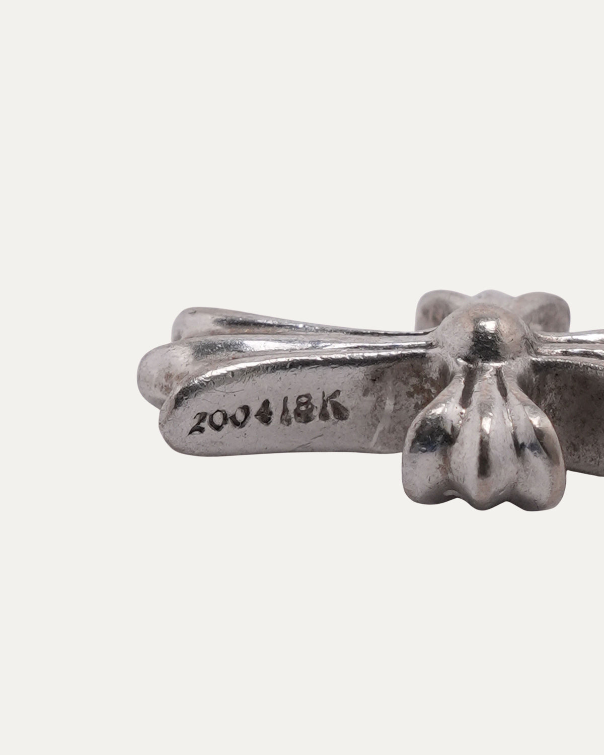18k White Gold Diamond Baby Fat Pendant
