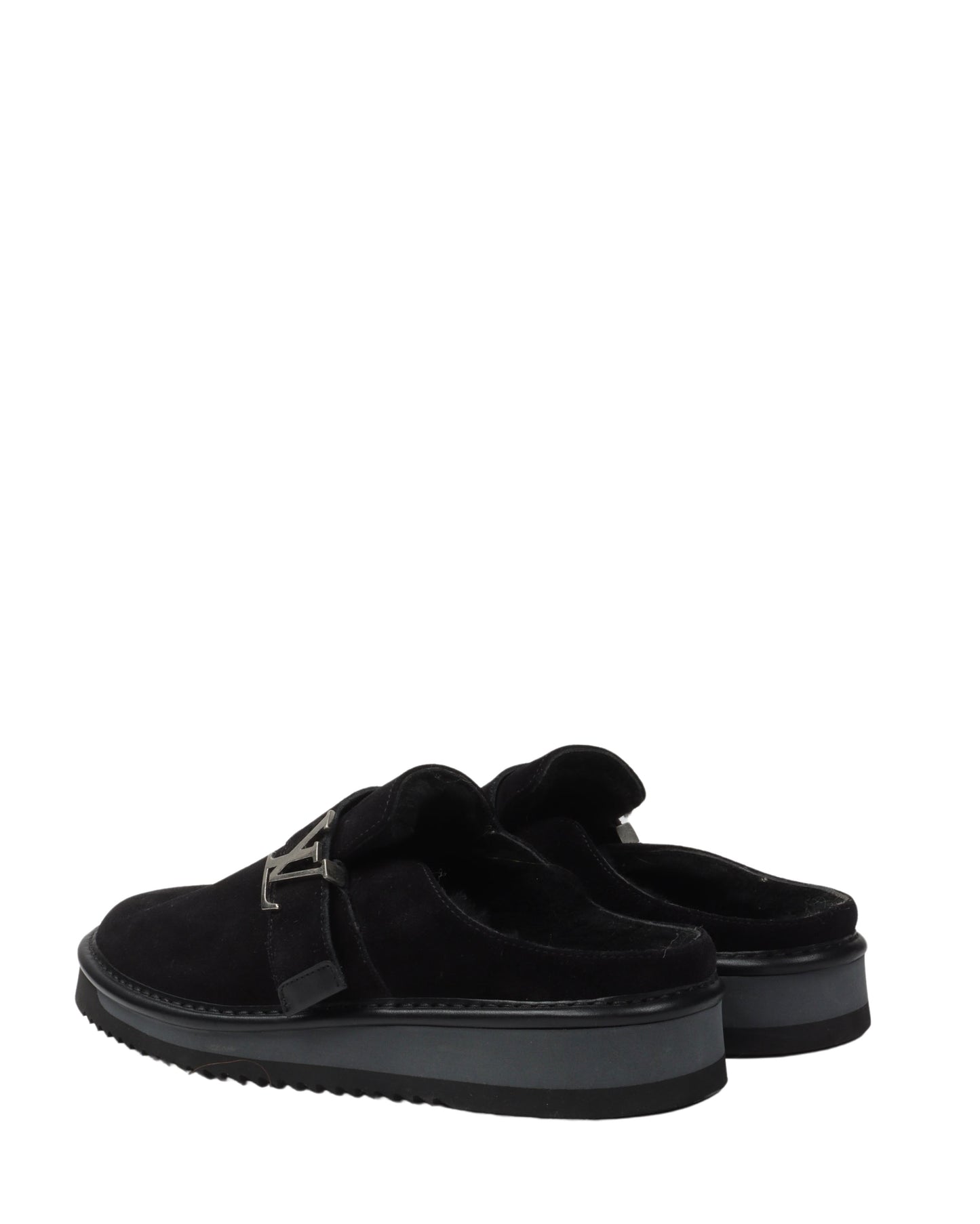 Suede and Fur Mule