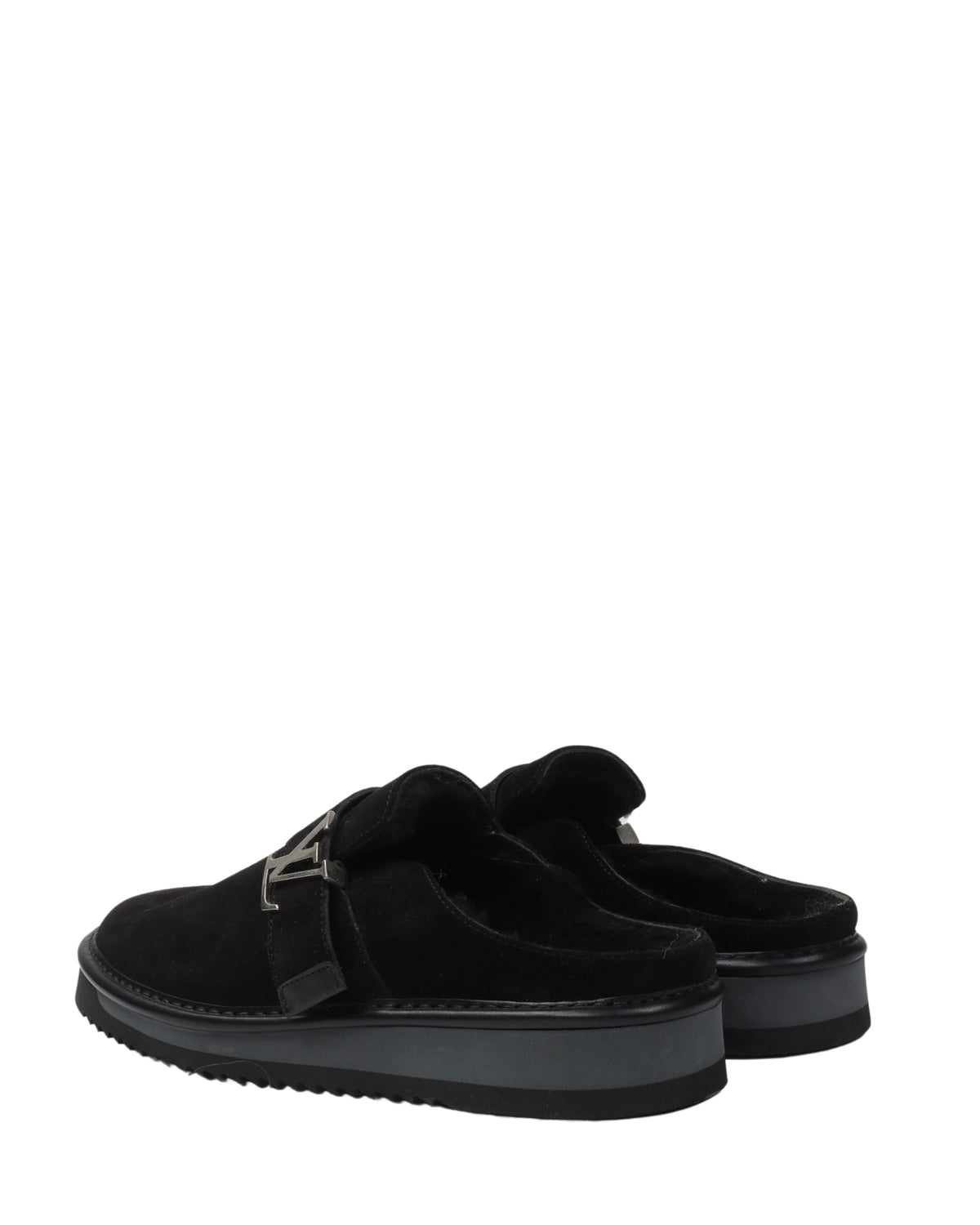 Suede and Fur Mule