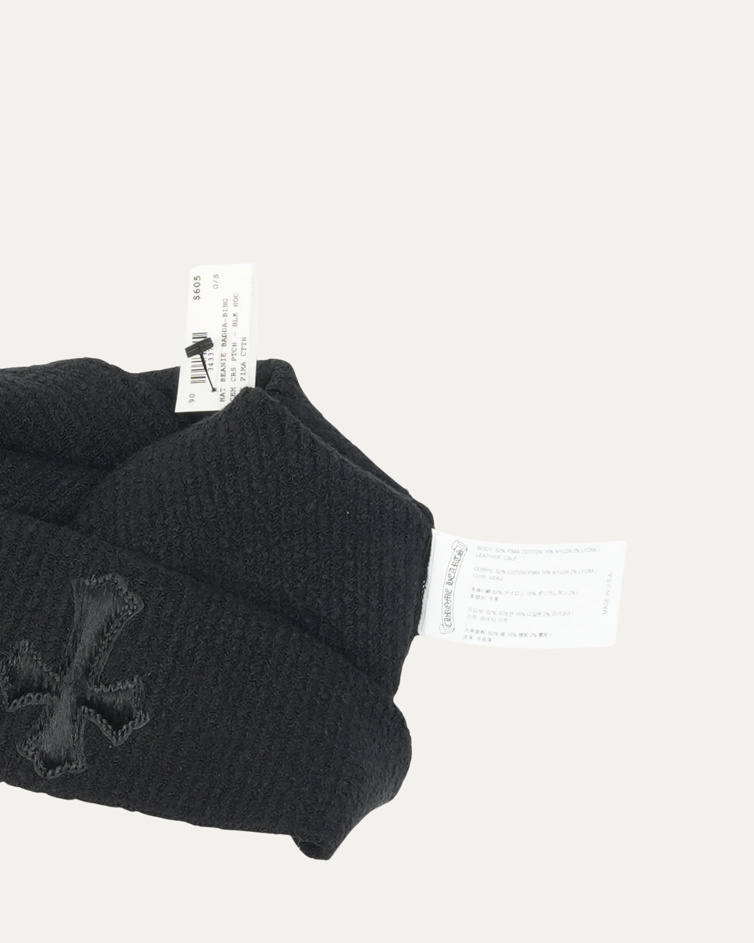 Badda Bing Pony Hair Cross Patch Beanie