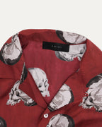 Wes Lang Silk Skull Print Short Sleeve Shirt