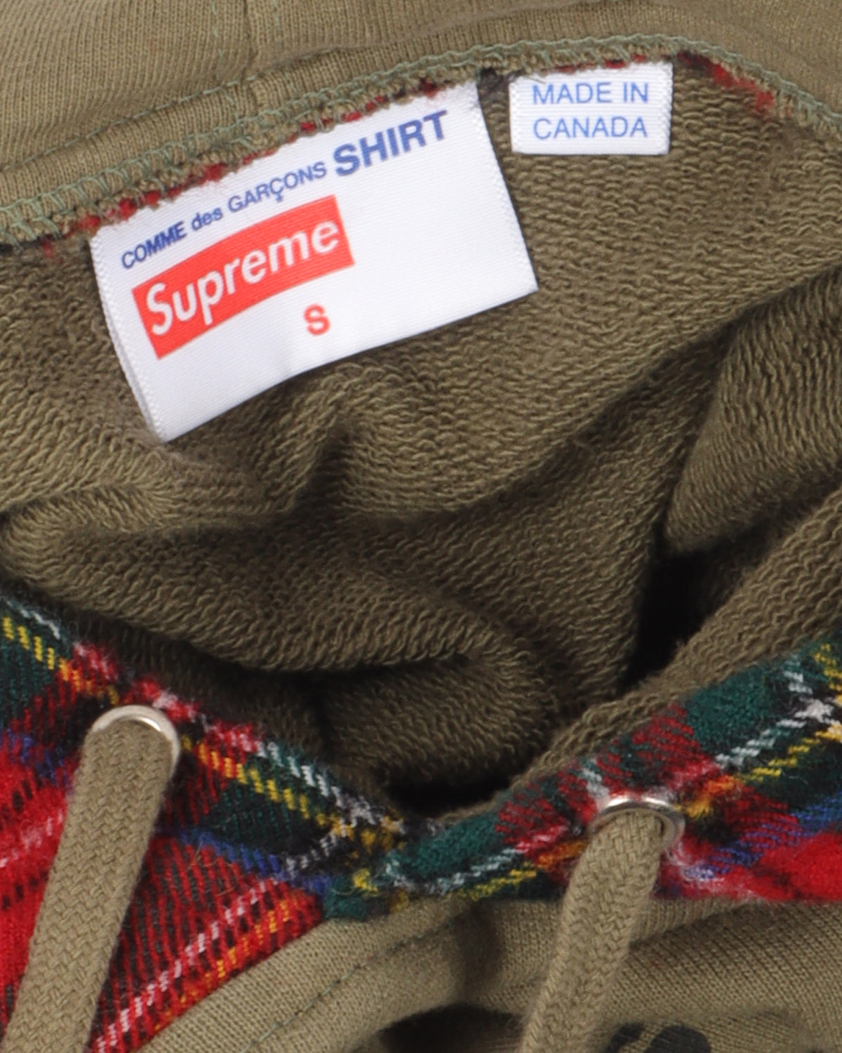 Comme Des Garcons Plaid Hoodie