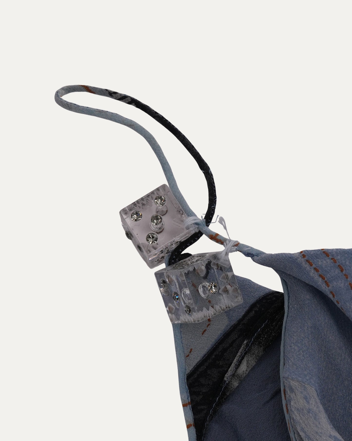 FW 2004 Trompe L'Oeil Denim Print Silk Dress