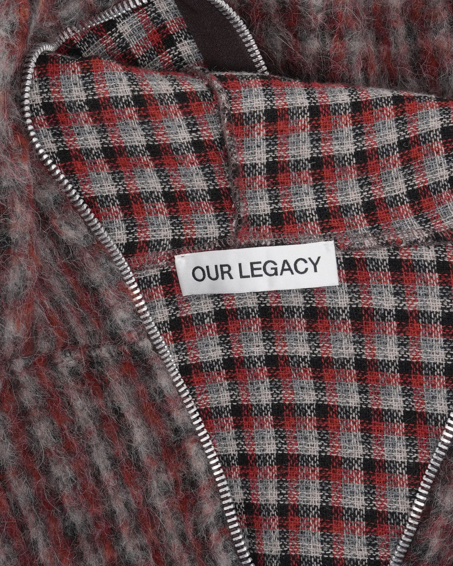 Brushed Knit Zip Up Hoodie